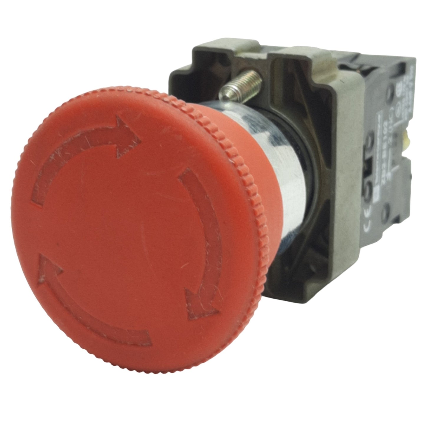 Used Telemecanique ZB4BS844 Red Maintained E-Stop Button ø22mm, 2NC, 600V, 10A
