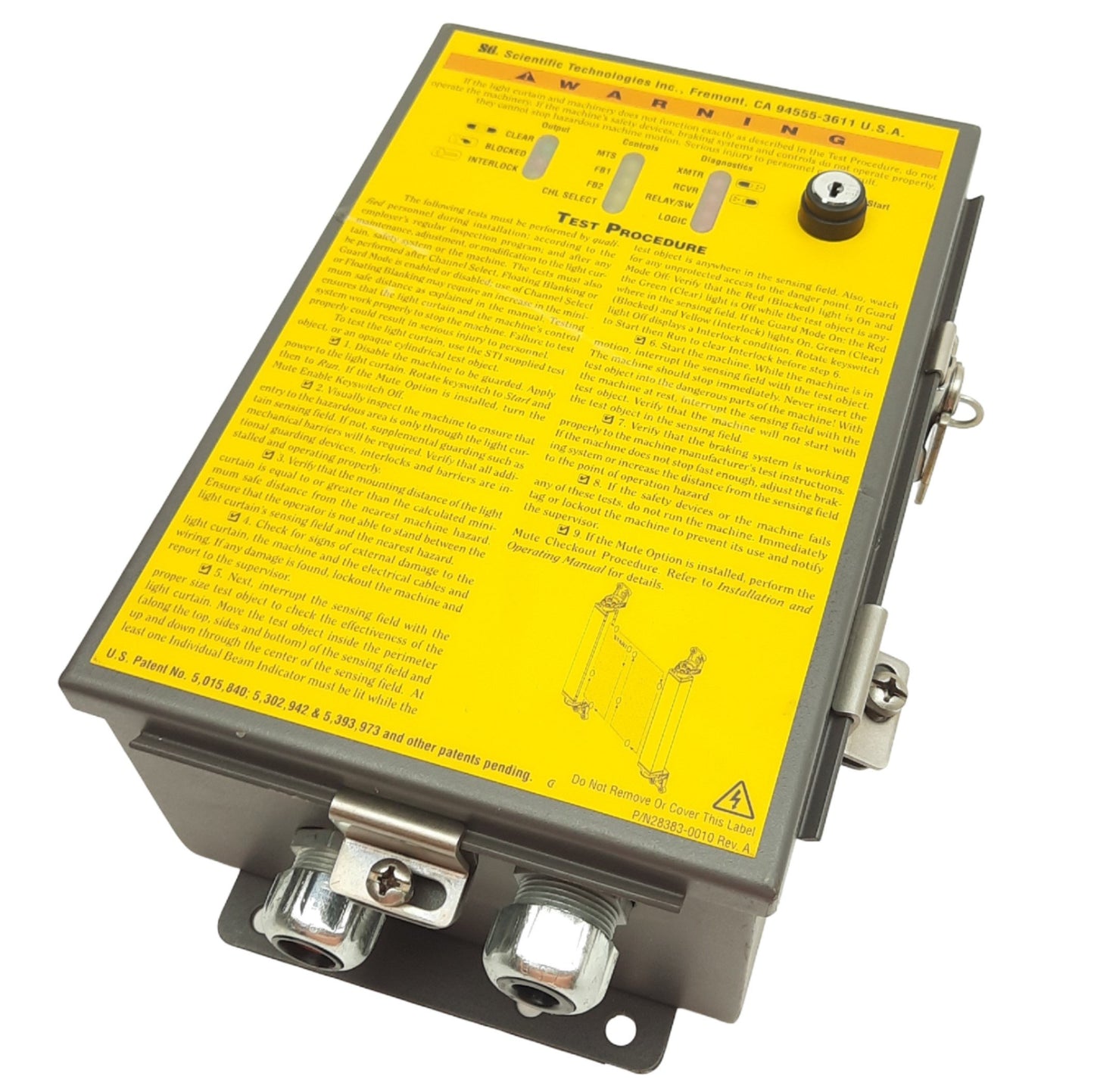 Used Scientific Technologies MC42D-1-AC Safety Mat Controller 2NO 2NC, 230VAC*No Key*