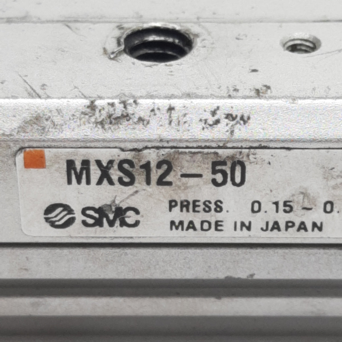 Used SMC MXS12-50 Pneumatic Slide Table, ø12mm Bore, 50mm Stroke, 0.7MPa, *Modified*