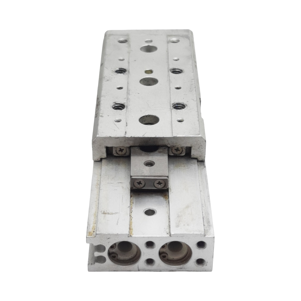 Used SMC MXS12-50 Pneumatic Slide Table, ø12mm Bore, 50mm Stroke, 0.7MPa, *Modified*