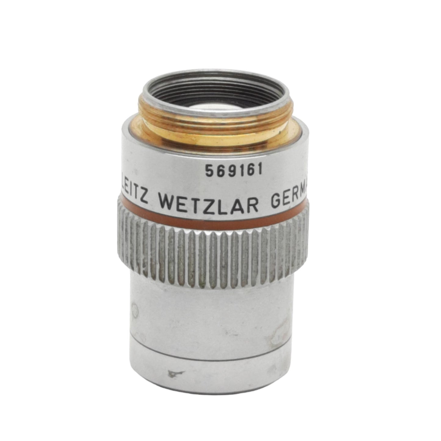 Used Leitz Wetzlar 569161 Microscope Objective Lens PL3.2x/0.06, 19mm Thread
