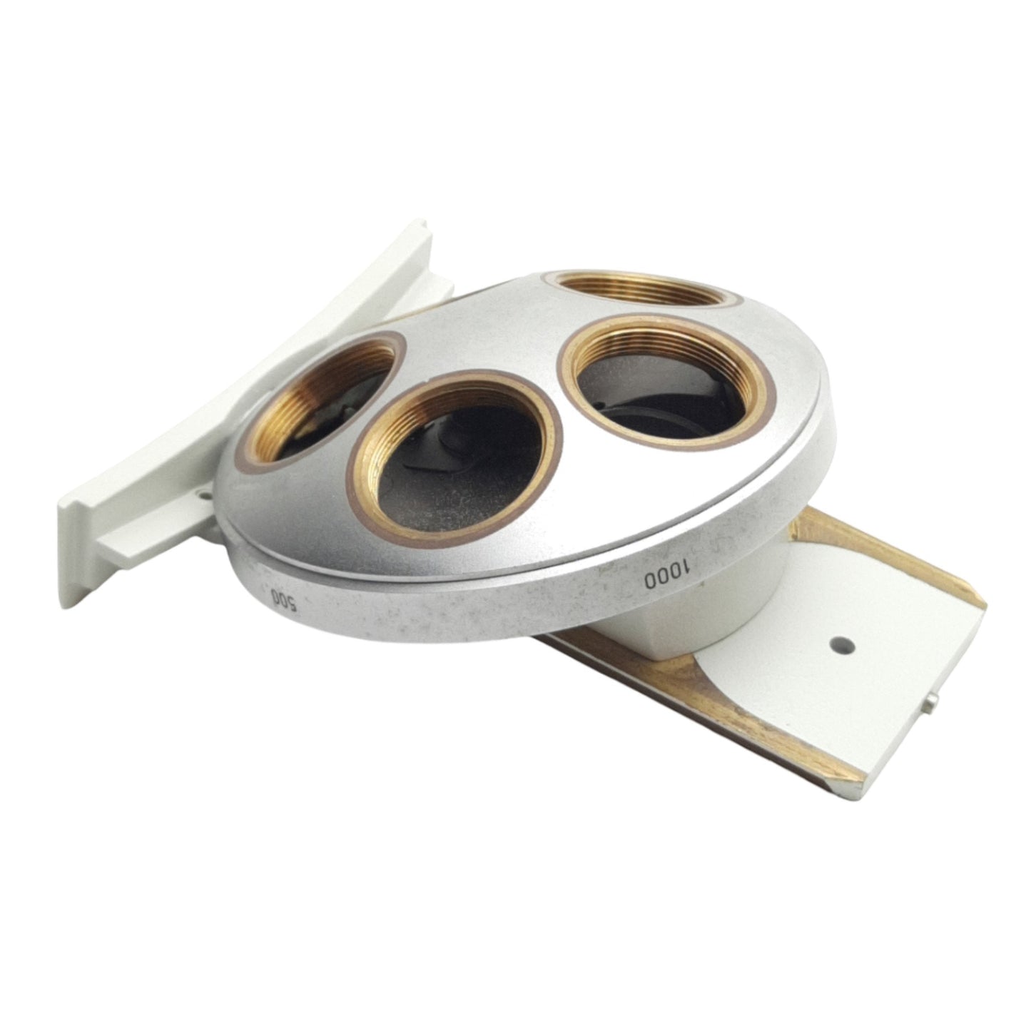 Used Leitz Wetzlar 562269 Revolving Nosepiece For Microscope Objectives, 19mm Thread