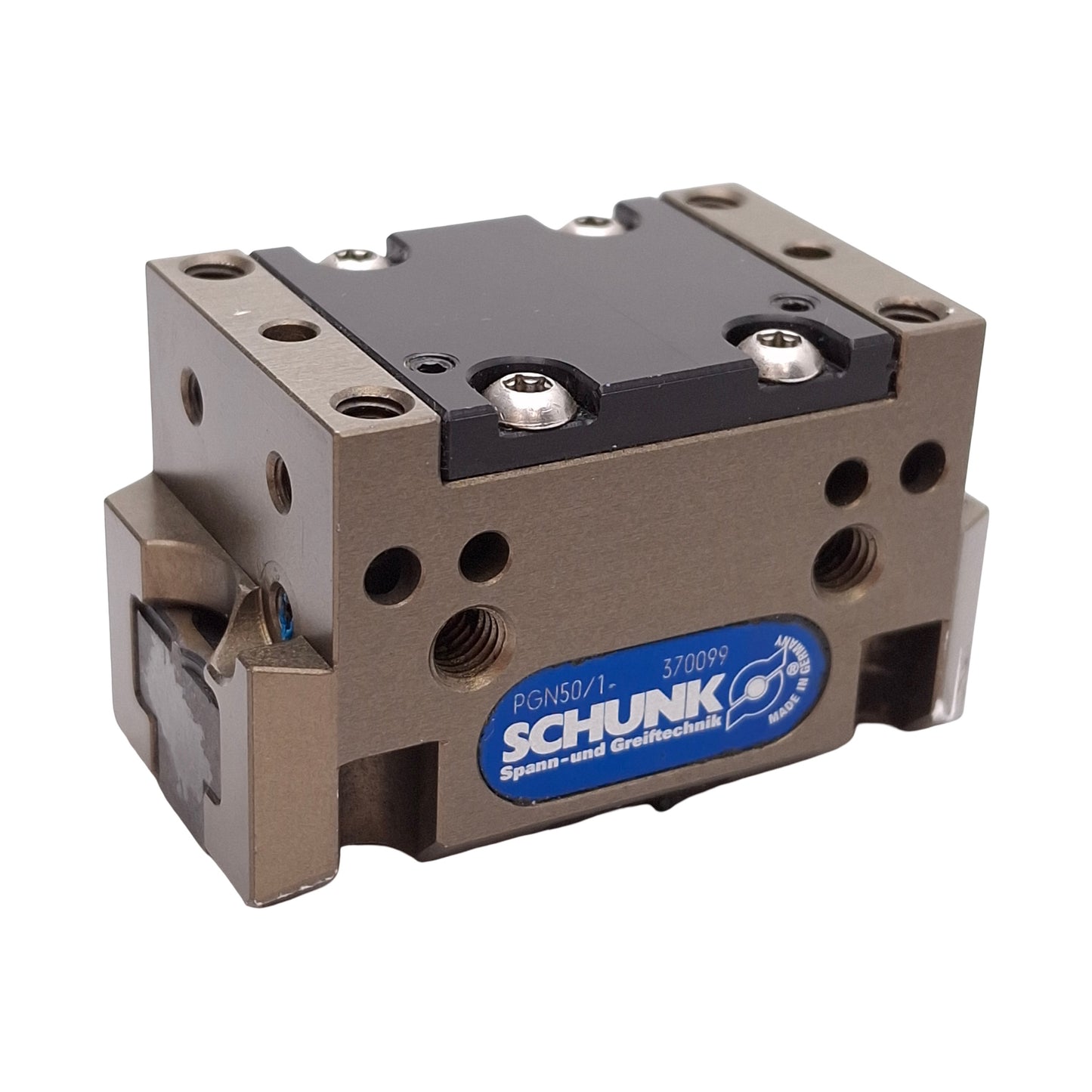 Used Schunk 370099 PGN50/1 Parallel Gripper, 4mm Stroke, 8 bar, 110N Force, M5 Ports