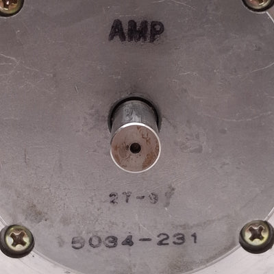 Used AMP 5034-231 Stepper Motor, 1.8°, 1.26VDC 1.4A, ø3/8in Shaft, 8-Wire, NEMA 34