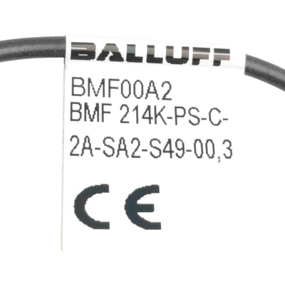 Used Balluff BMF 214K-PS-C-2A-SA2-S49-00,3 Cylinder Sensor, C-Slot, 10-30VDC, NPN NC