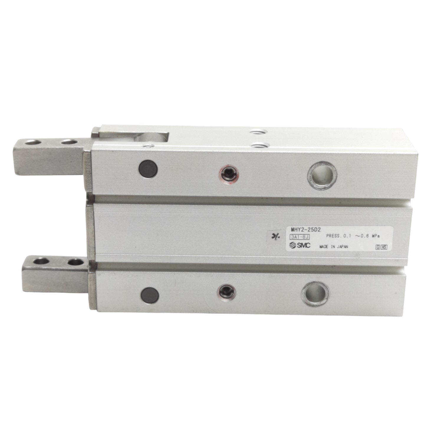 Used SMC MHY2-25D2 Pneumatic Gripper, 180 Degree, Bore: 25mm, 0.1-0.6MPa, M5 Ports