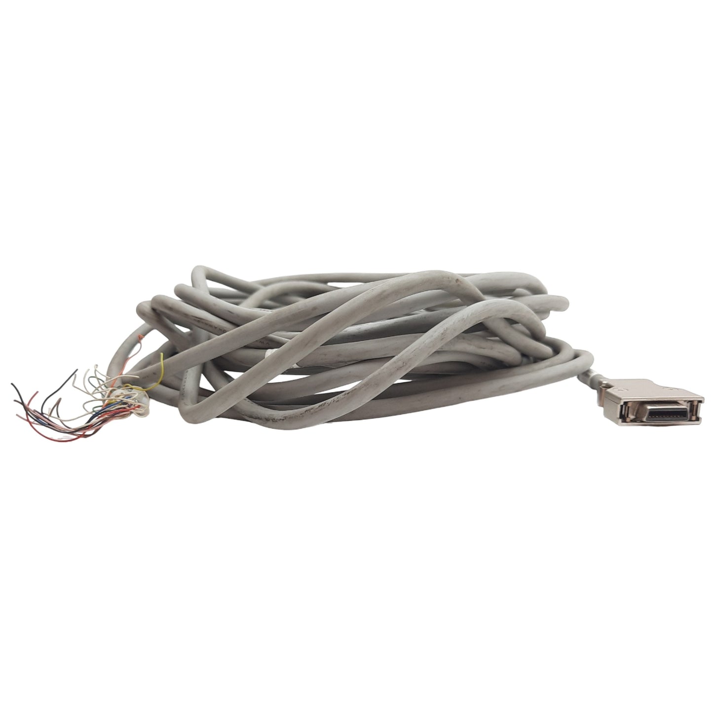 Used Denso 410141-1750 Robot Controller I/O Cable For "HAND I/O" 20-Pins, 8m Length