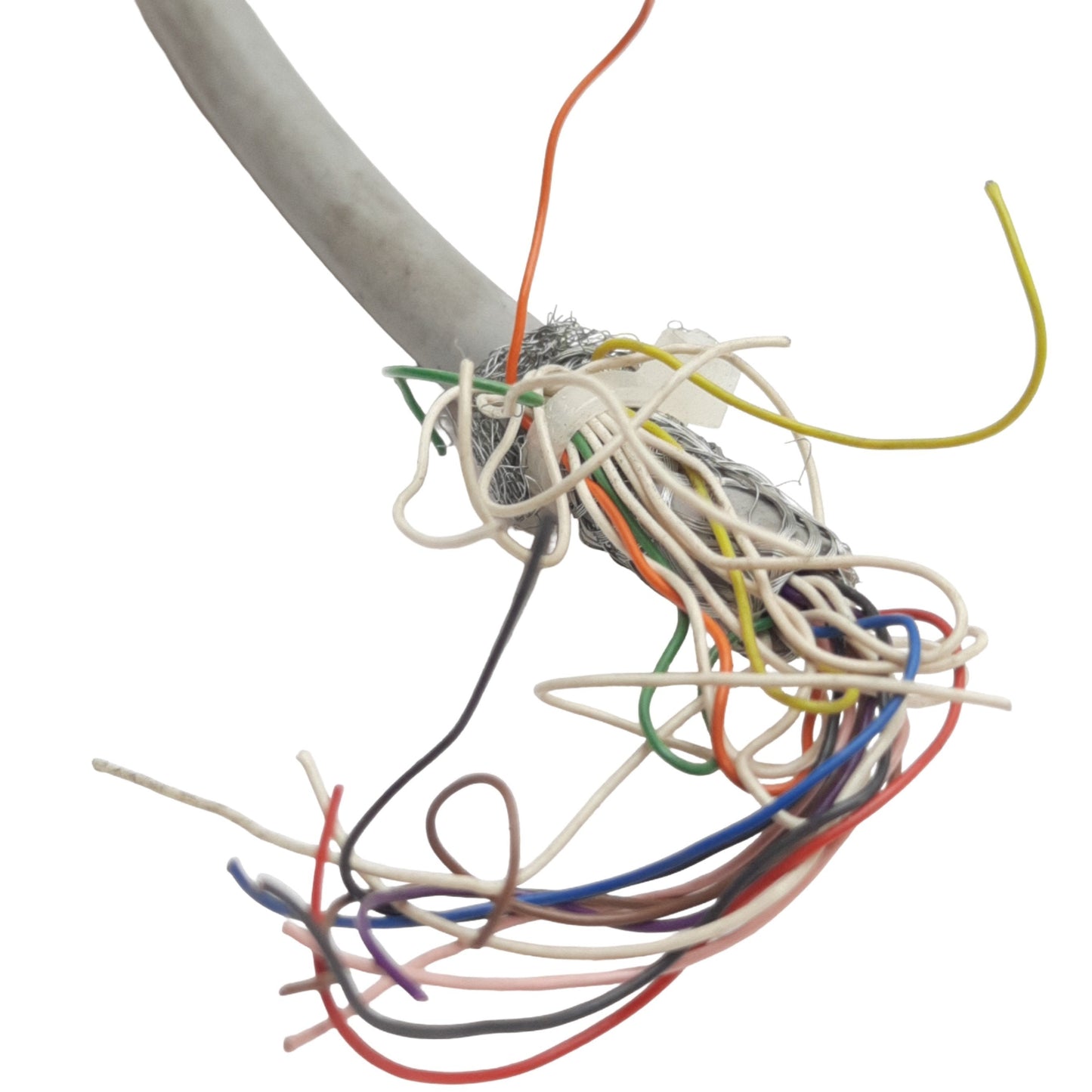 Used Denso 410141-1750 Robot Controller I/O Cable For "HAND I/O" 20-Pins, 8m Length
