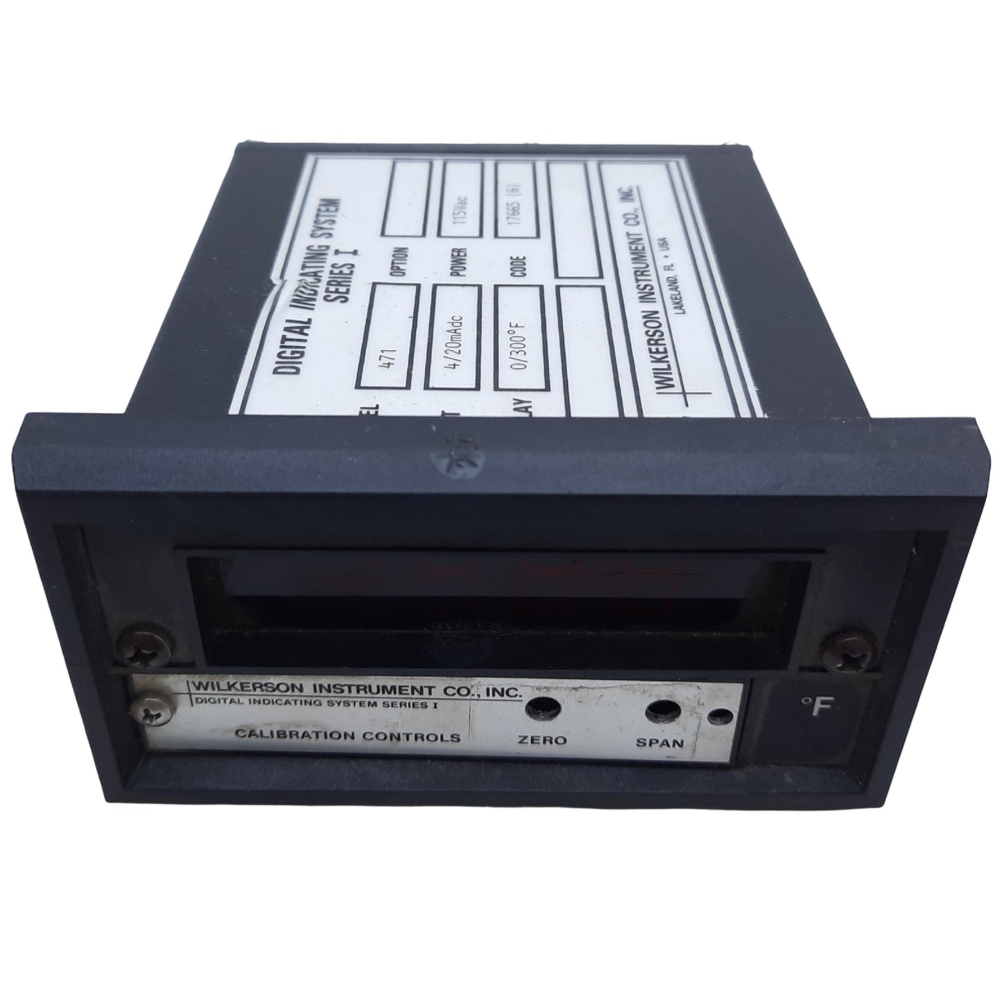 Used Wilkerson DIS471 DC Input Process Indicator, Input 4/20mAdc, 115V AC