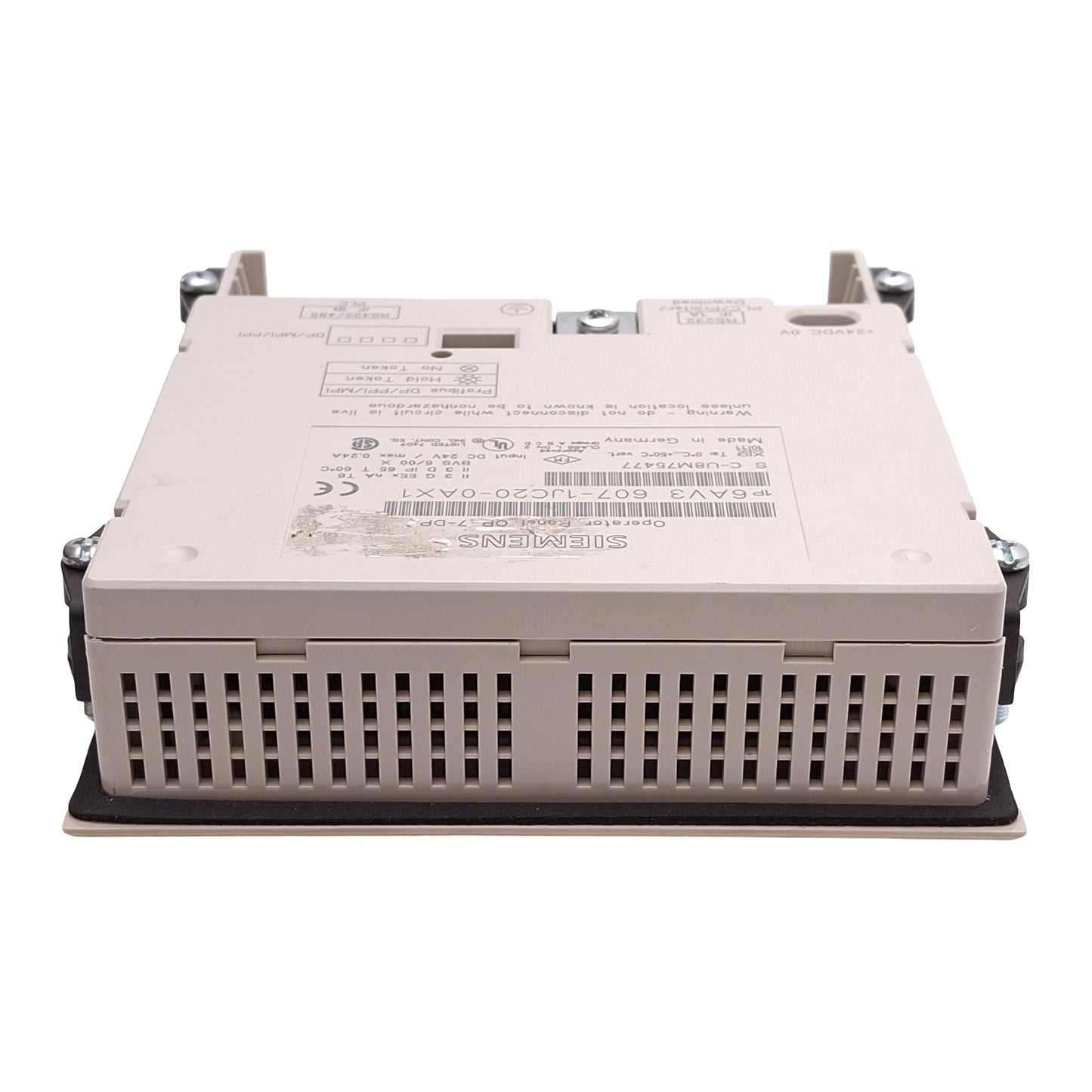 Used Siemens 6AV3 607-1JC20-0AX1 Simatic OP7 Operator Panel 4-Line 20-Character 24VDC