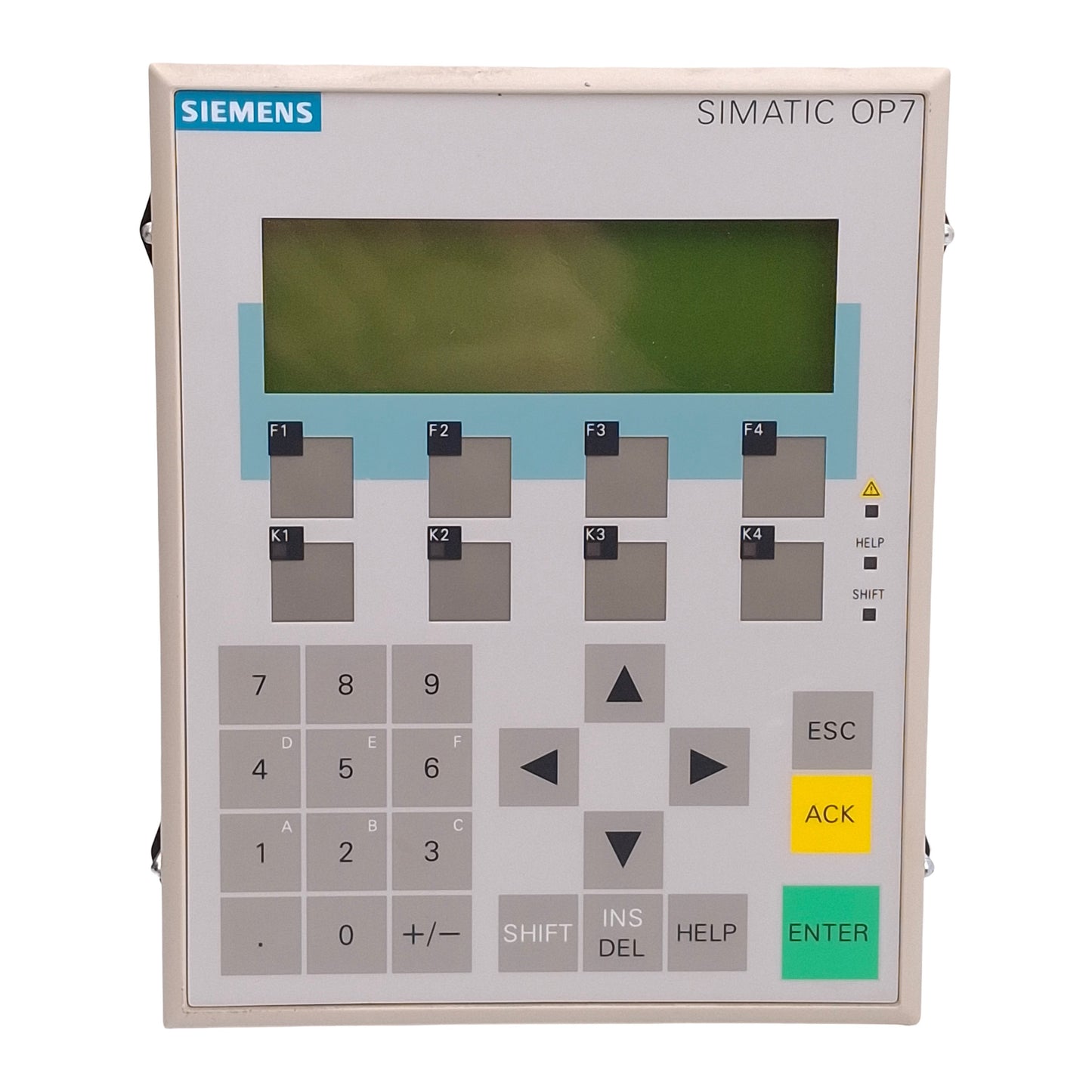 Used Siemens 6AV3 607-1JC20-0AX1 Simatic OP7 Operator Panel 4-Line 20-Character 24VDC