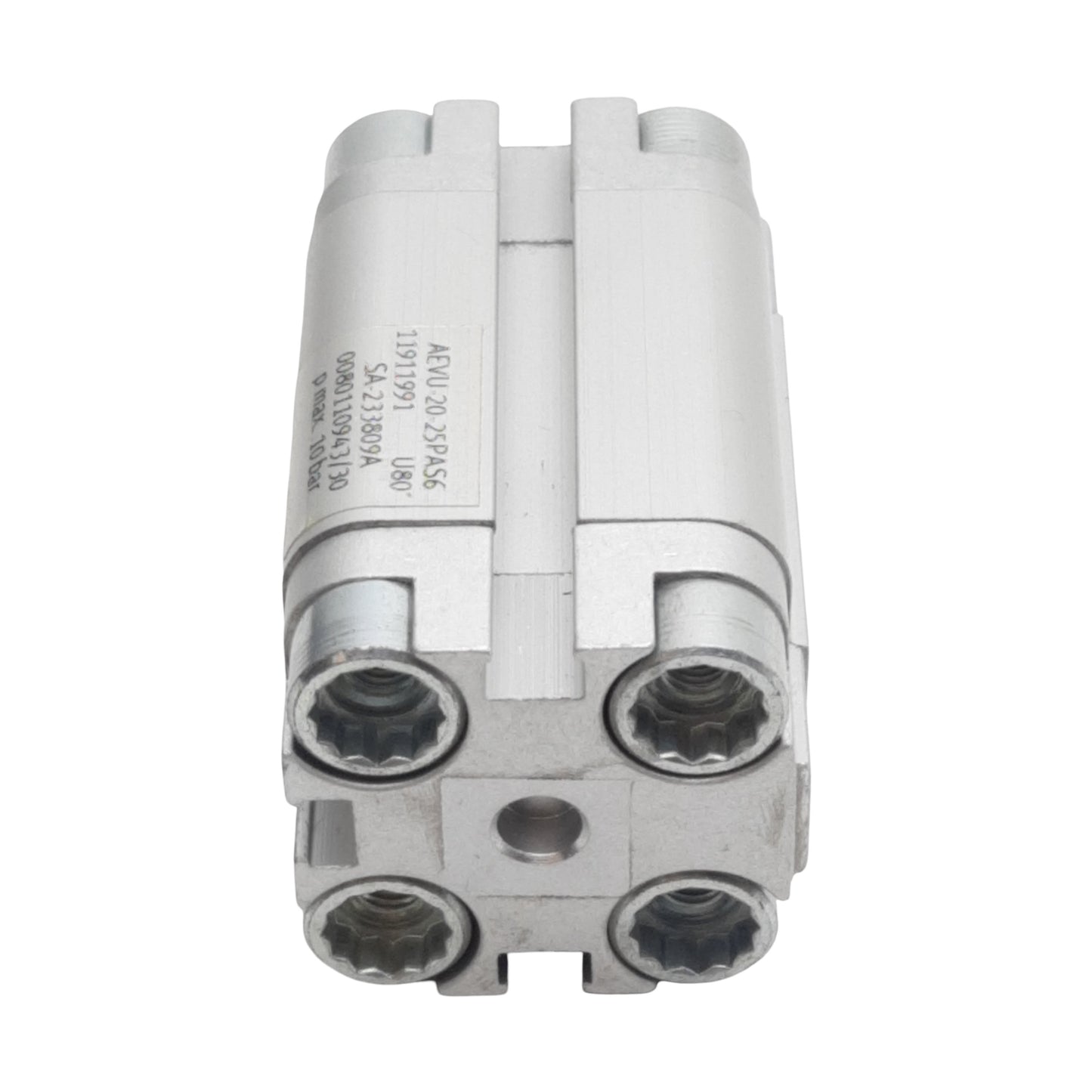 Used Festo AEVU-20-25PAS6 Compact Cylinder, ø20mm Bore, 25mm Stroke, 10bar, M5