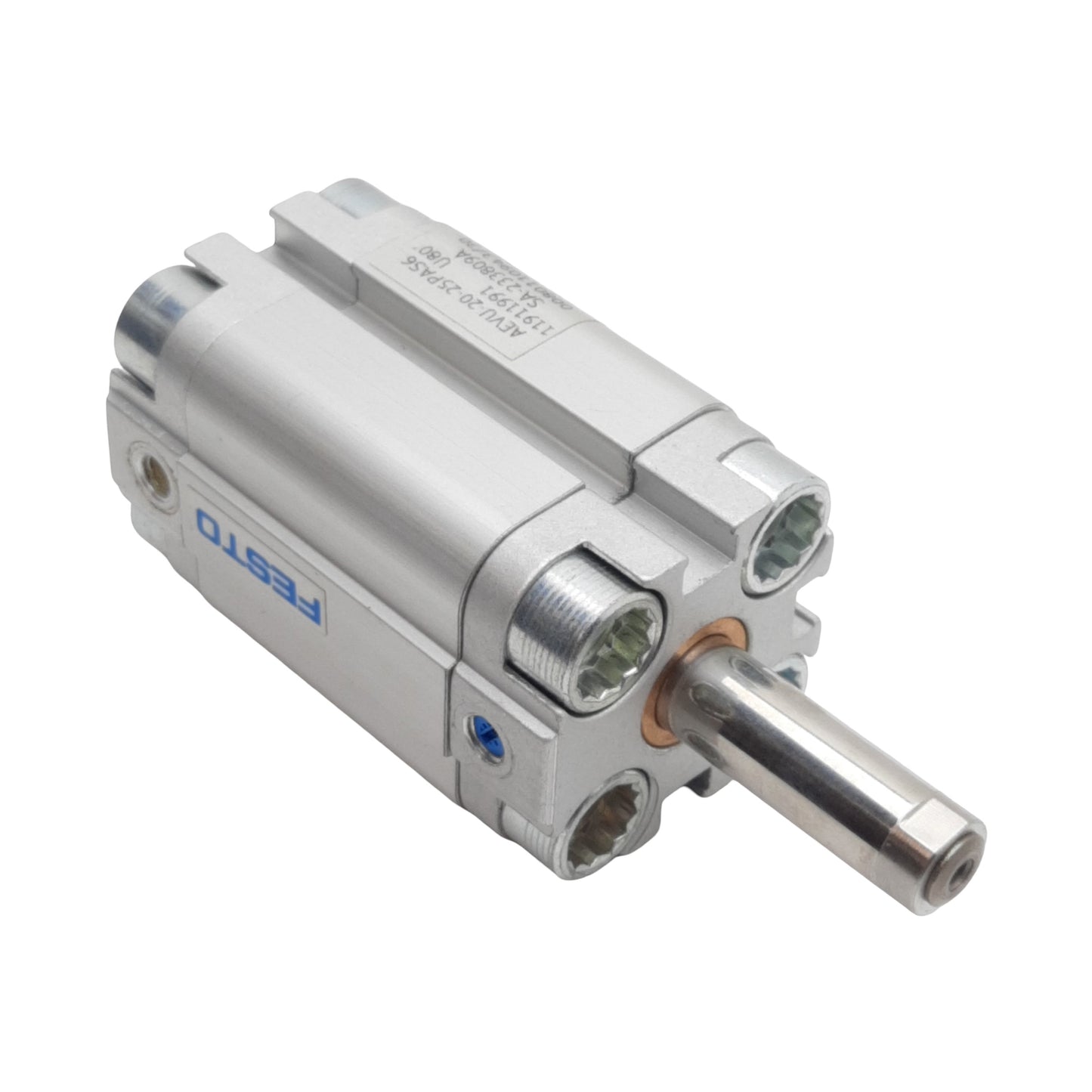 Used Festo AEVU-20-25PAS6 Compact Cylinder, ø20mm Bore, 25mm Stroke, 10bar, M5