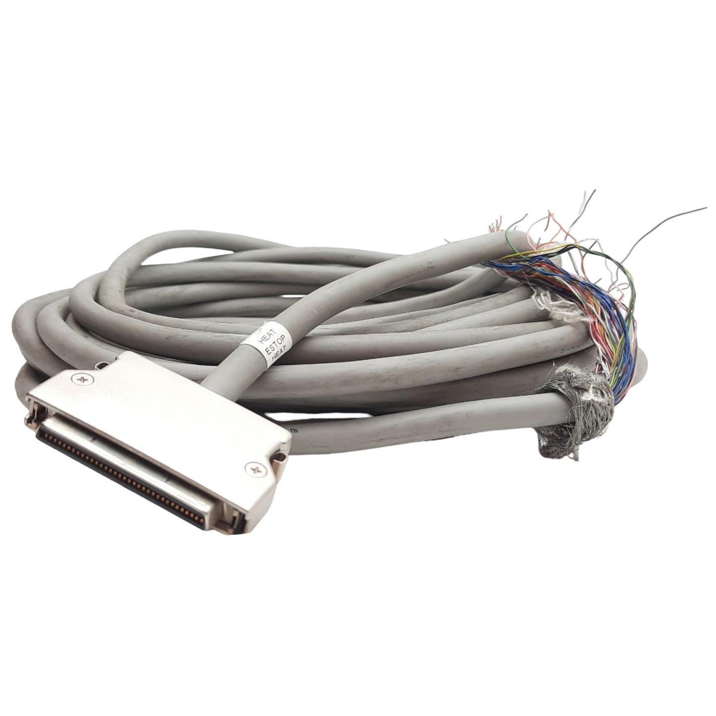 Used Denso 410141-2710 Robot Controller I/O Cable, For "MINI-I/O" 68-Pin, 8m Length