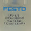 Used Festo LFU-1/2 10494 Filter Silencer, G1/2in, 1µm Filtration, 6000l/min, 16bar