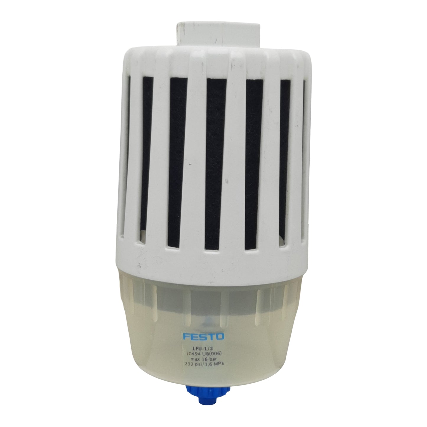Used Festo LFU-1/2 10494 Filter Silencer, G1/2in, 1µm Filtration, 6000l/min, 16bar