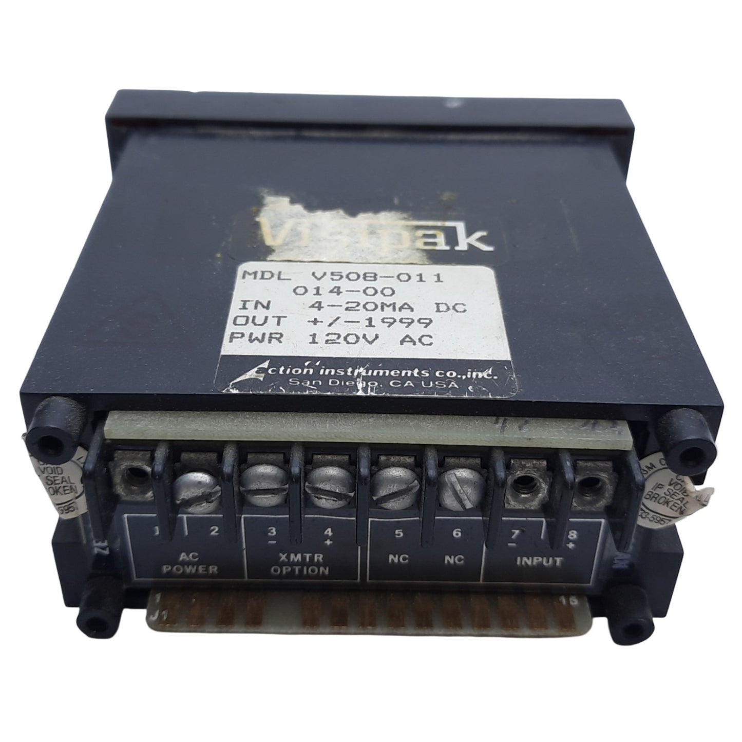 Used Action Instruments V508-011-014-00 Digital Process Indicator, Power 120VAC