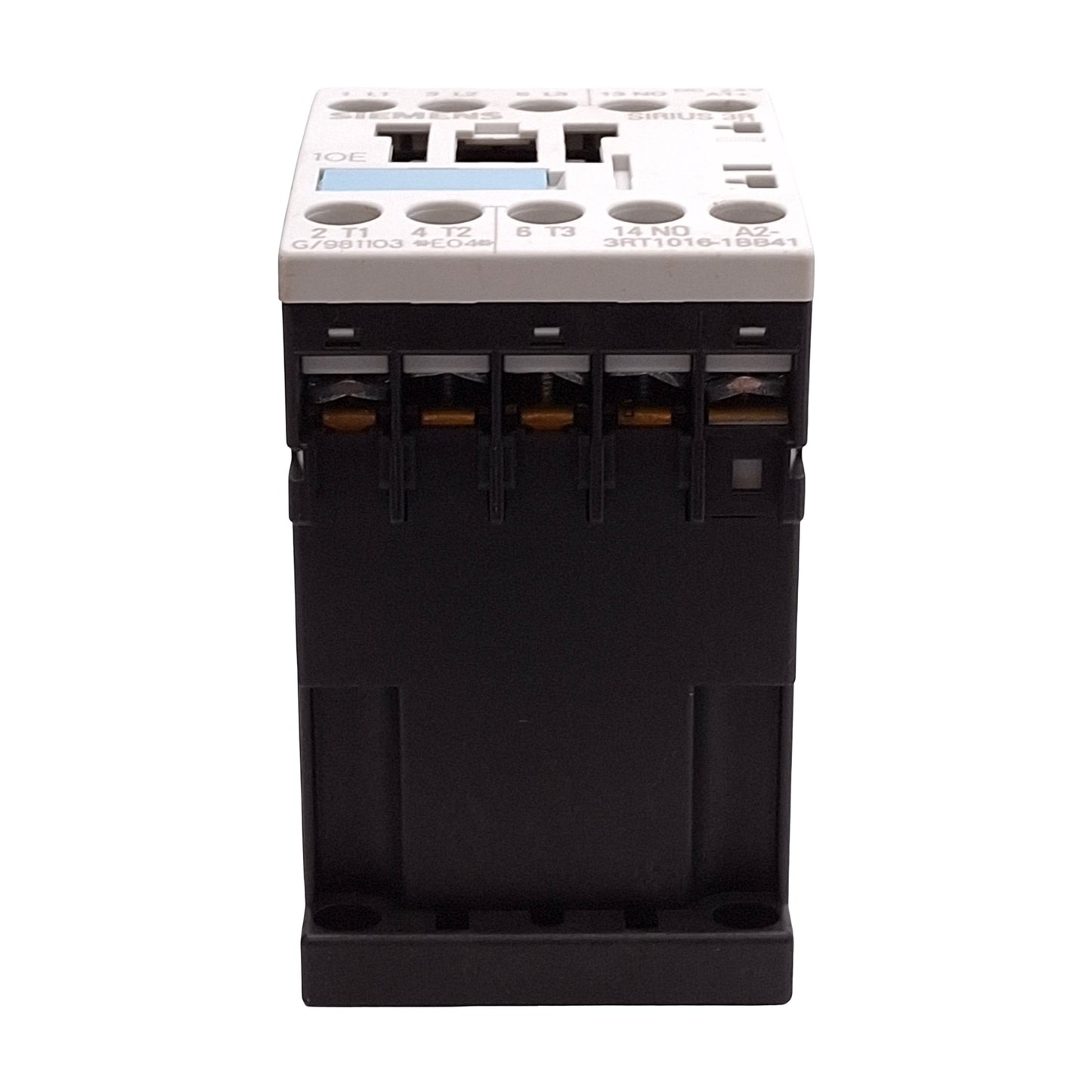 Used Lot of 2 Siemens 3RT1016-1BB41 Contactor, 3P+NO Aux, 4kW @ 400VAC 9A, 24VDC Coil