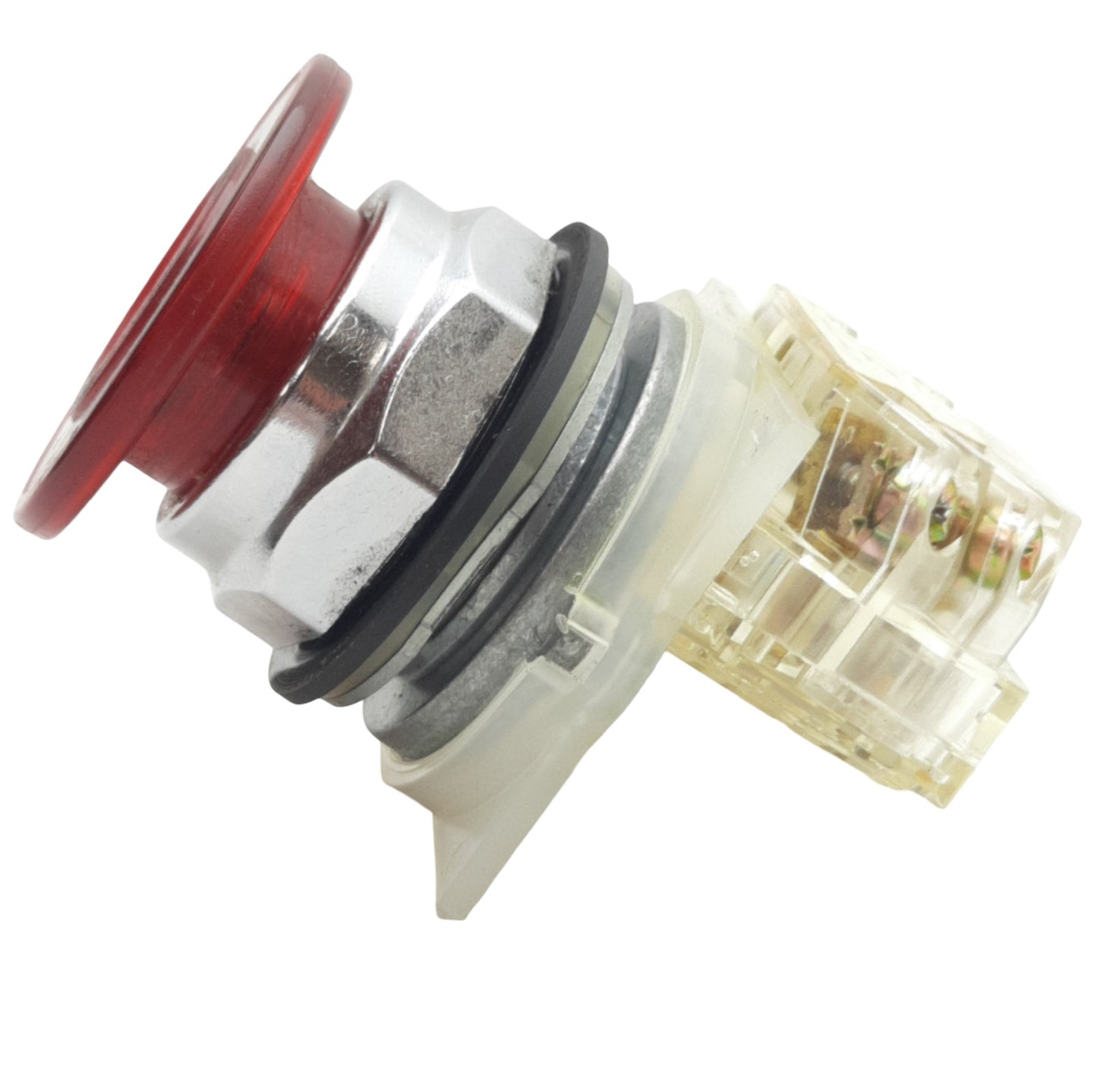 Used Schneider Electric 9001SKR9RH13 Red Maintained Push/Pull Button ø30mm, 1NO+1NC