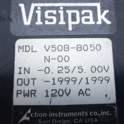 Used Action Instruments V508-011-8050-N-0 Digital Process Indicator, Power 120V AC