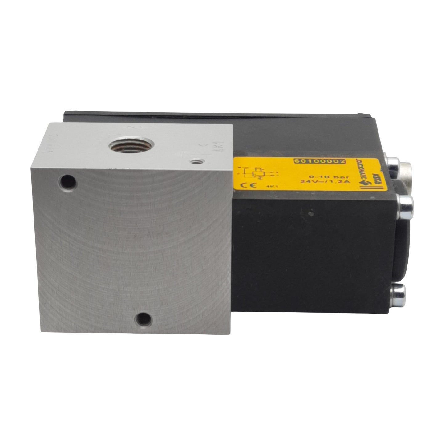 Used Asco Joucomatic 60100002 Proportional Valve, G1/4in, ø6mm, 0-10bar, 24VDC Coil
