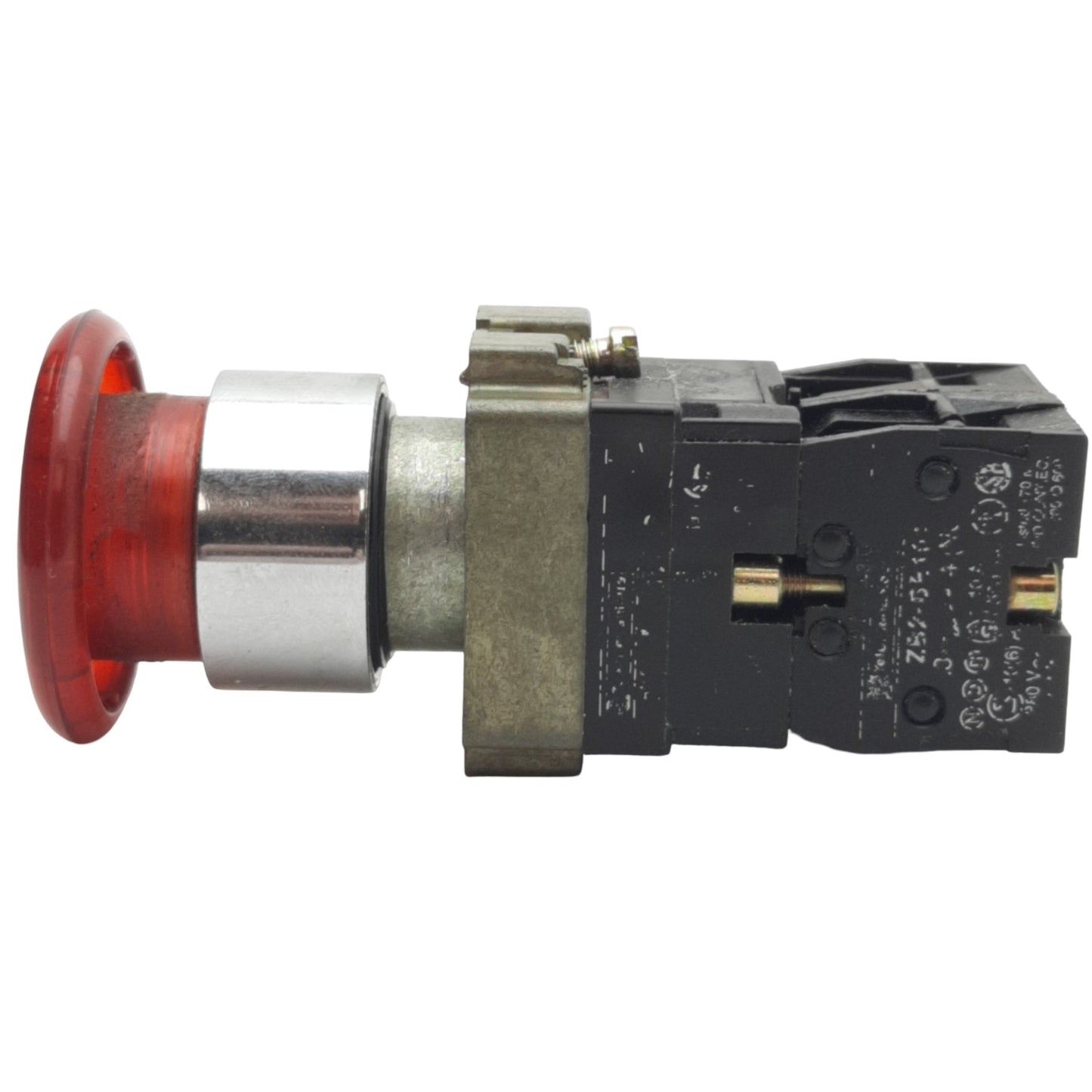 Used Schneider Electric ZB4BW643 Illuminated Momentary E-Stop Button ø22mm, 1NO+1NC
