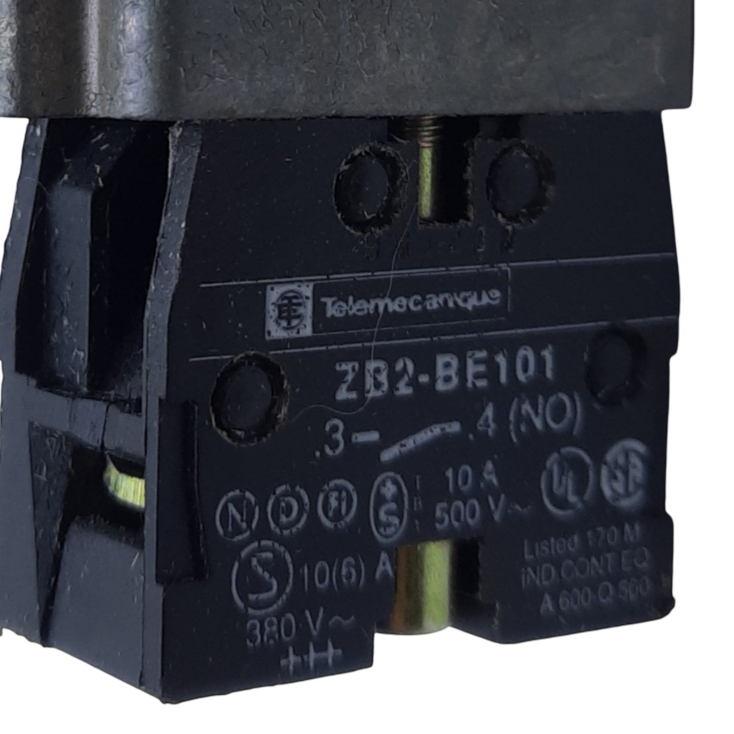 Used Schneider Electric ZB4BL4 Extended Push Button, Momentary, 1NO, ø22mm 600VAC/DC