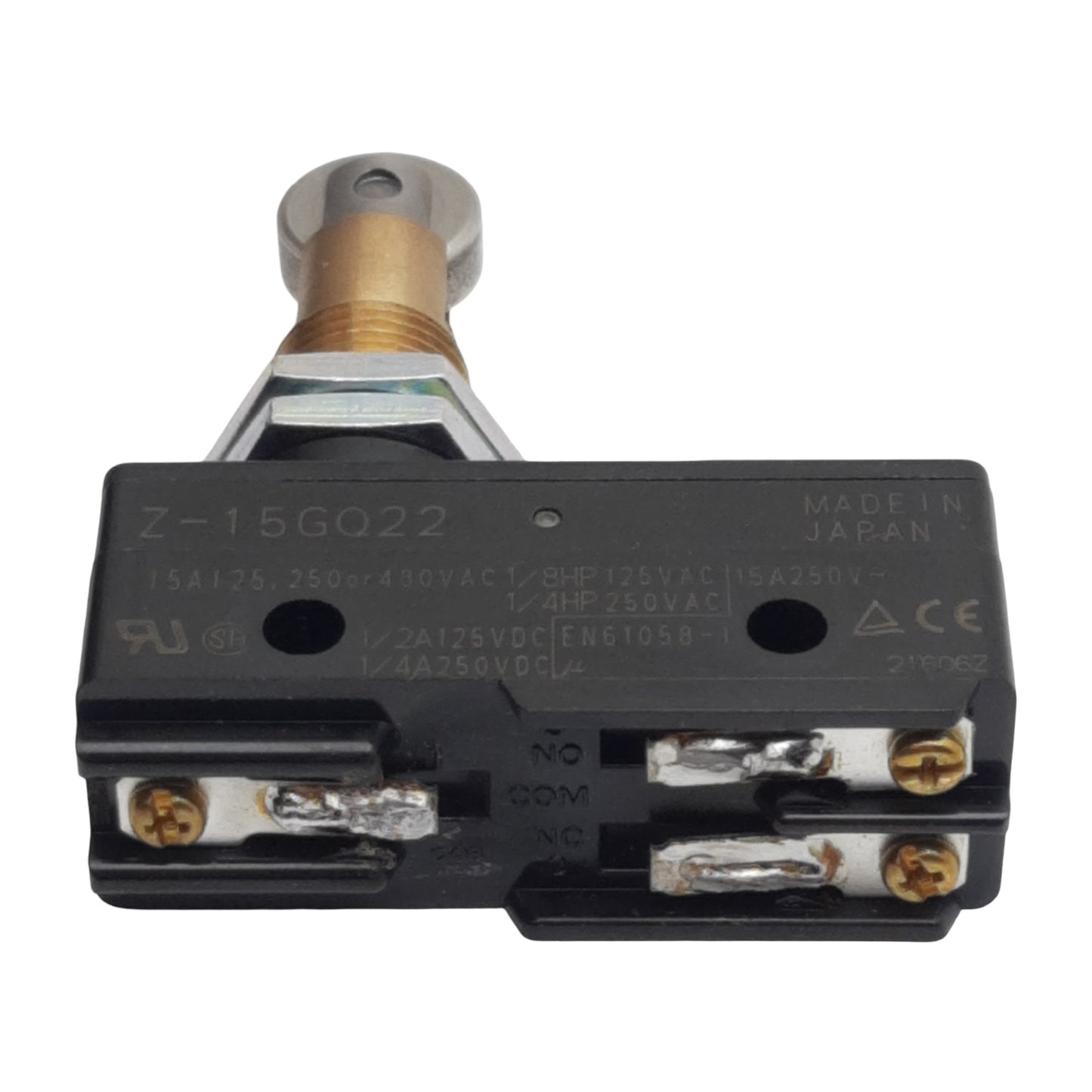Used Lot of 2 Omron Z-15GQ22 General-Purpose Switch, 1N.C. 1N.O., 15A 125/480VAC