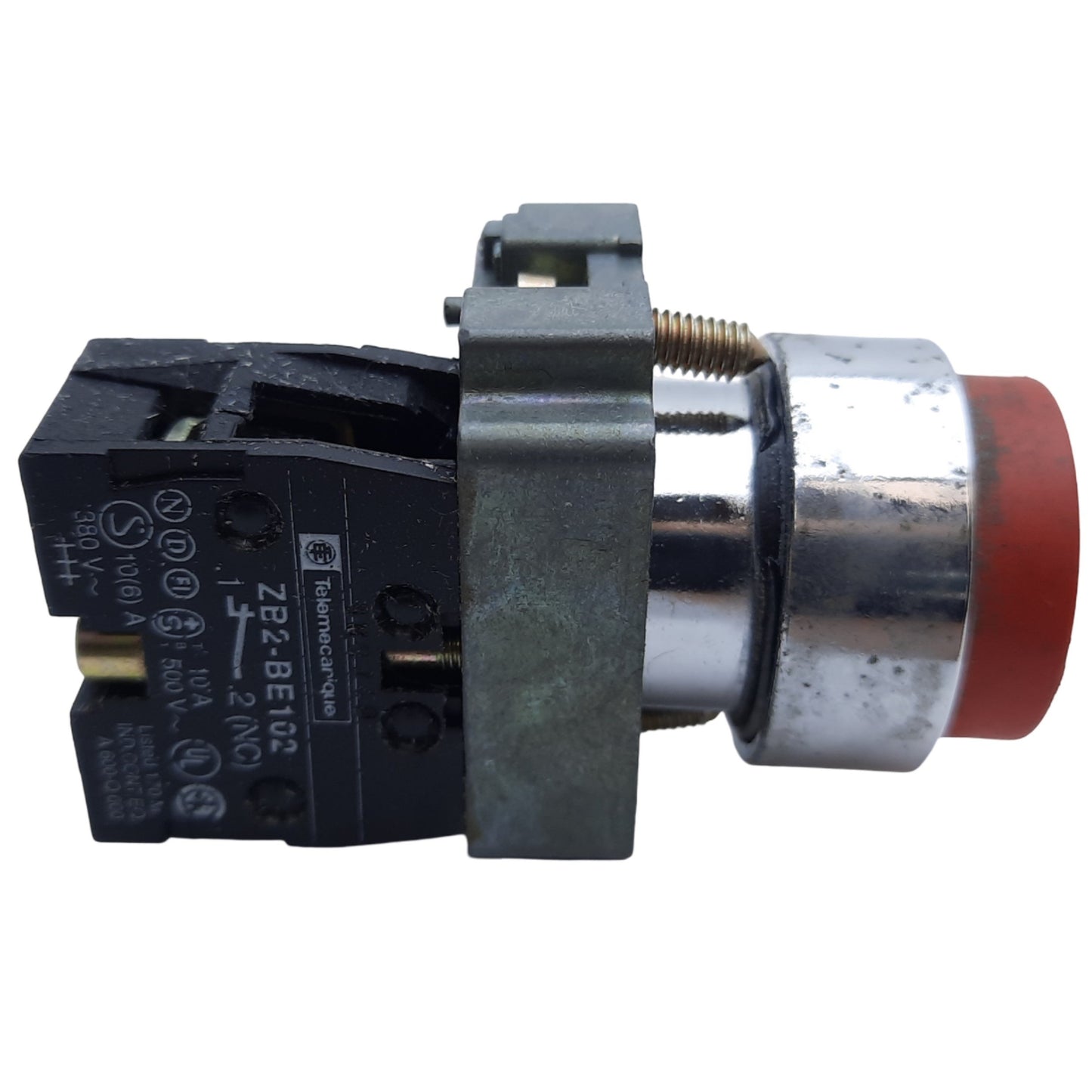 Used Schneider Electric ZB4BL4 Extended Push Button, Momentary, 1NC, ø22mm 600VAC/DC