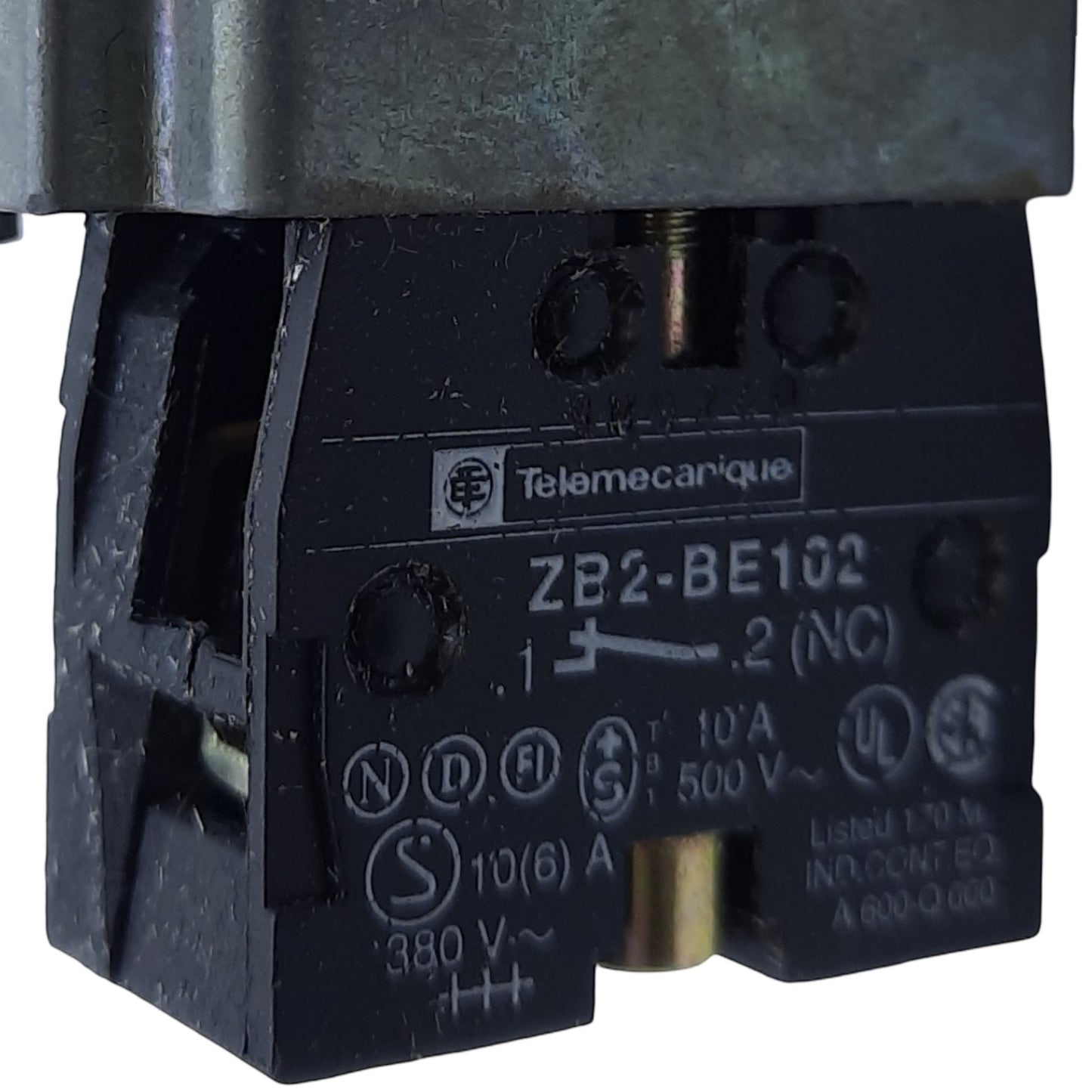 Used Schneider Electric ZB4BL4 Extended Push Button, Momentary, 1NC, ø22mm 600VAC/DC