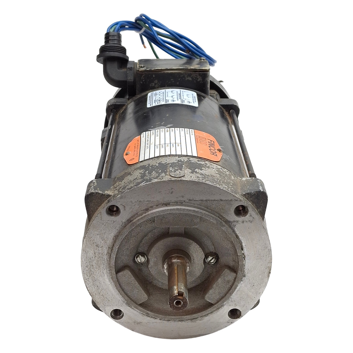 Used Fincor 9210009TFB DC Motor, 1HP 90VDC 10A, 1750RPM, ø5/8in Shaft, 56C Frame