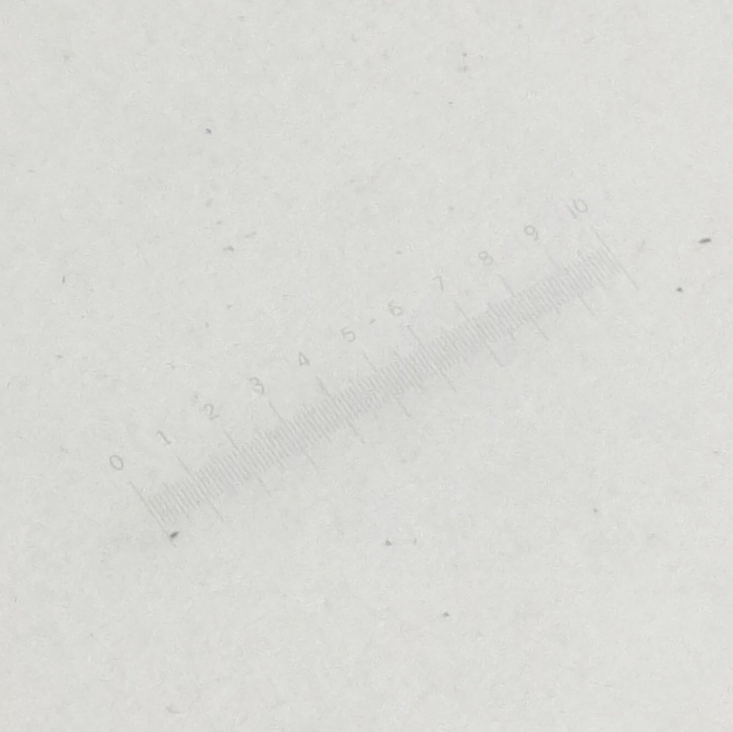 Used Microscope Eyepiece Reticule/Scale 0-10mm, 0.1mm Graduations, ø23mm x 1.6mm Size