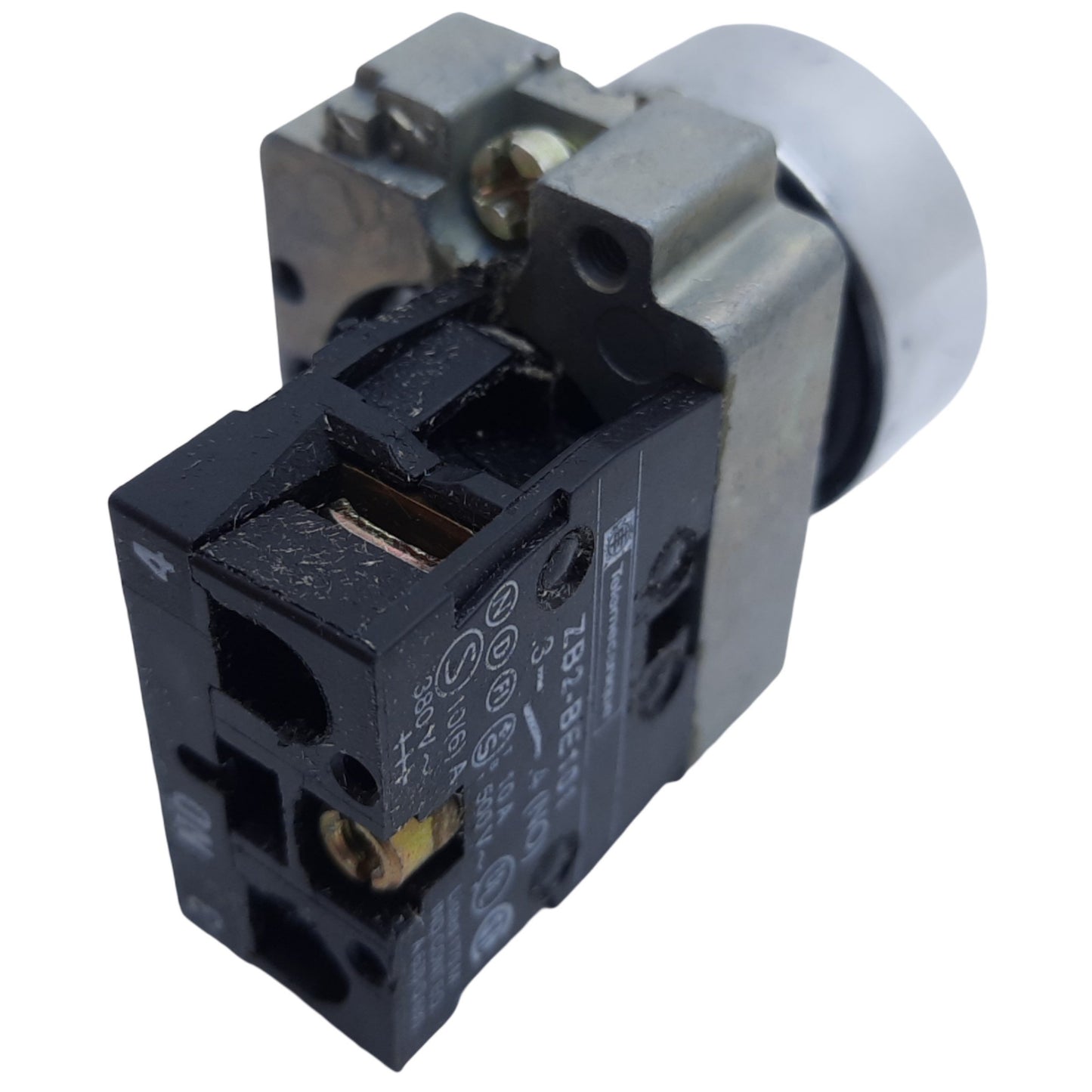 Used Schneider Electric ZB4BA3 Flush Push Button, Momentary, 1NO, ø22mm 600VAC/DC