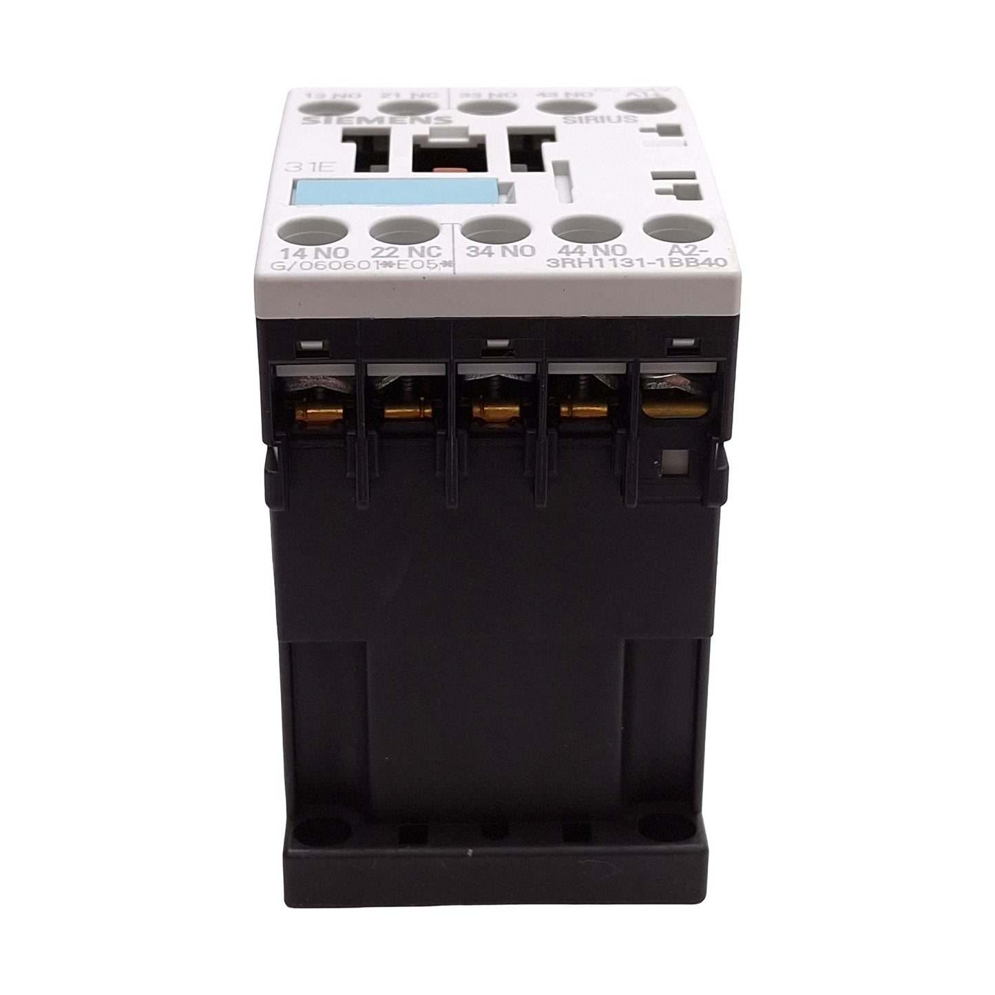 Used Siemens 3RH1131-1BB40 Contactor, 3NO+1NC, 1.1kW @ 400VAC 3A, 24VDC Coil