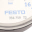 Used Festo 356759 Pneumatic Pressure Gauge 0-232psi Range, G1/4 Connector, ø1.9in