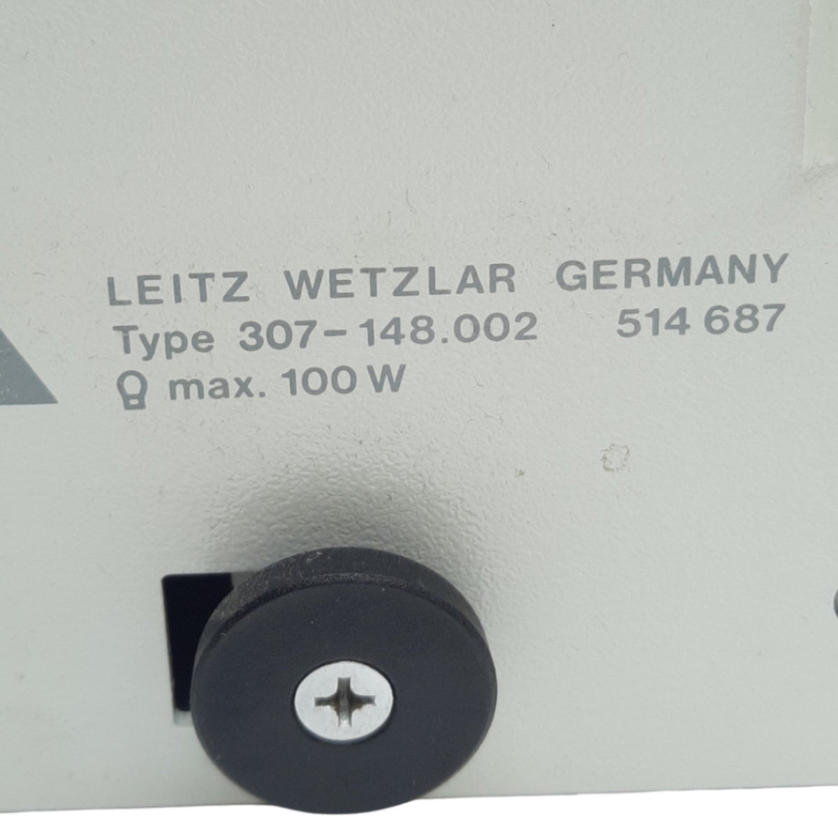 Used Leitz Wetzlar 307-148 Aristoplan Illuminator / Lamp Housing, 100W, 2-Pin Male