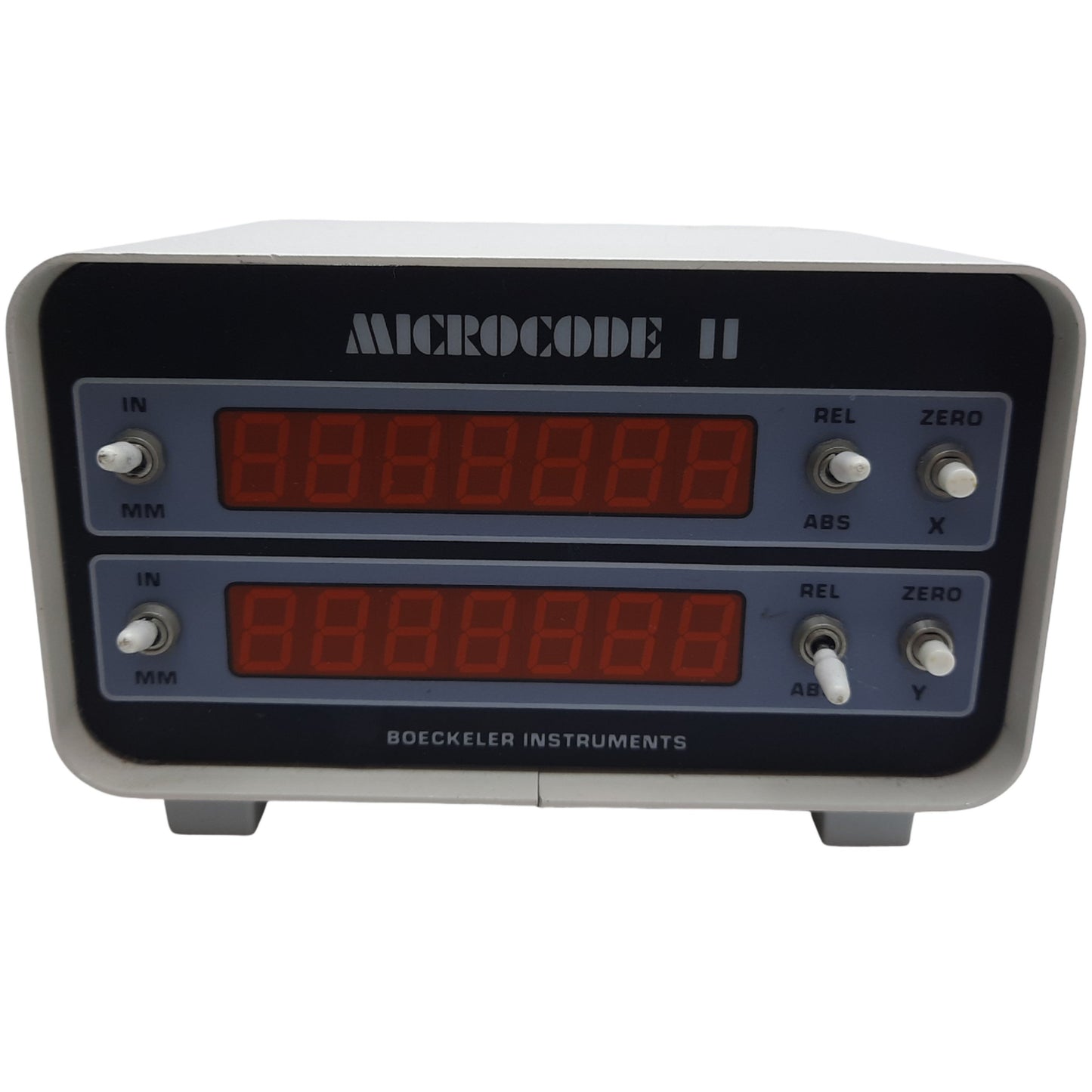 Used Boeckeler 2-M Microcode II, Micrometer DRO 2-Axis, 6.5"L x 5"W x 4.1"H, 115/220V