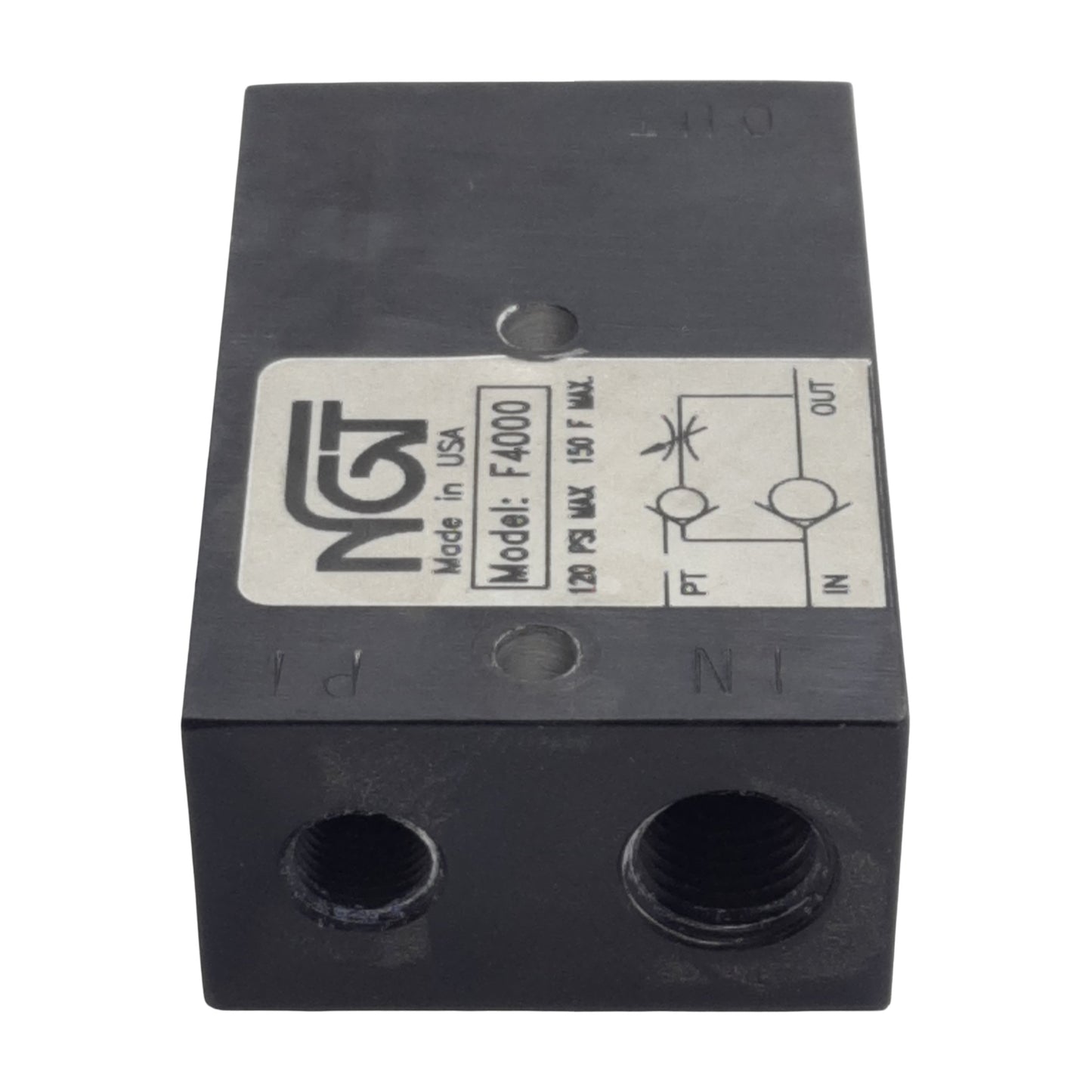 Used NGT F4000 Pneumatic Check Valve 120psi Max, 2.8Cv, 2:1 Ratio, 1/4in x 1/8in NPTF