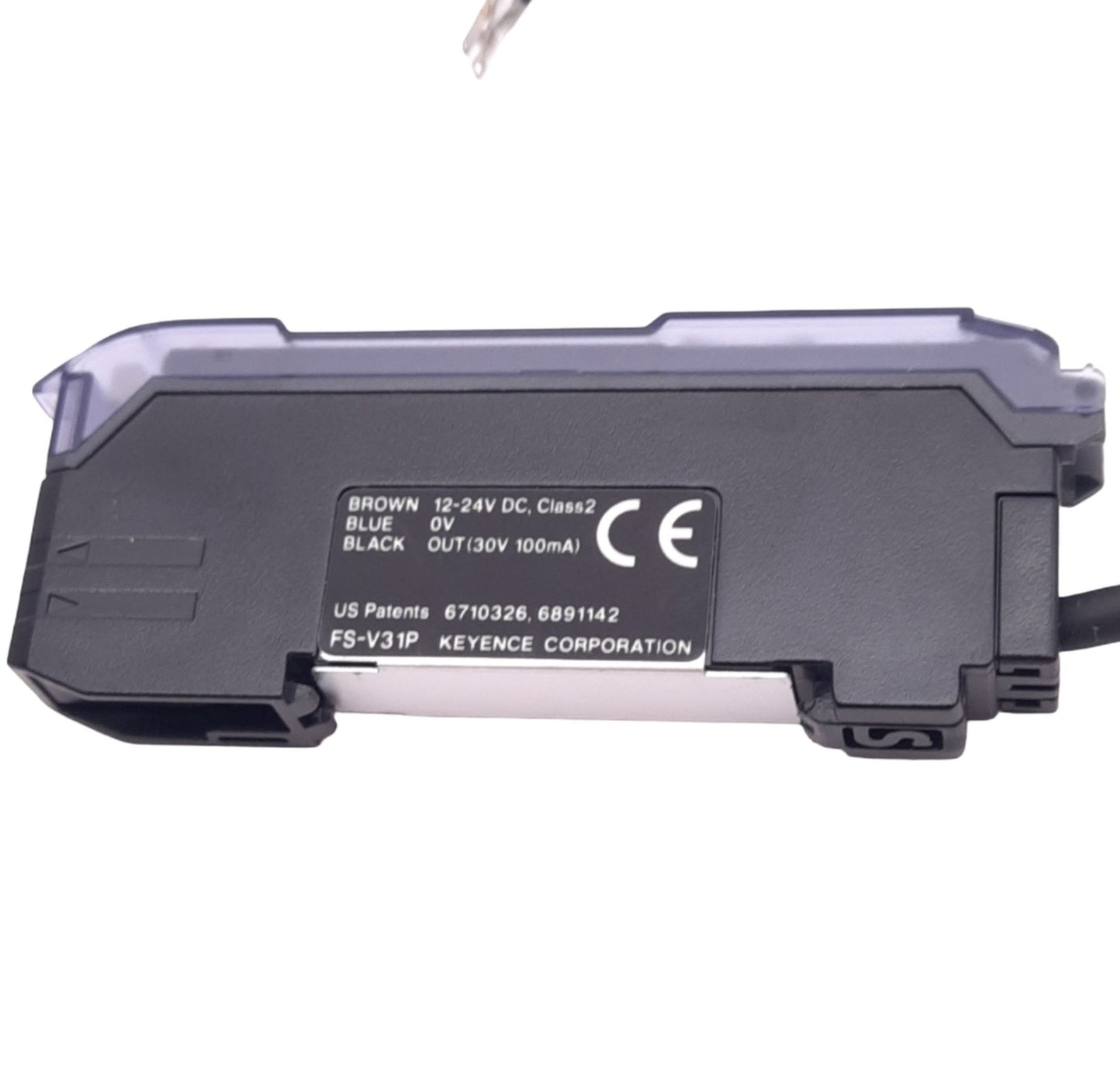 Used Keyence FS-V31P Digital Fiber Optic Amplifier, PNP Out, 12-24VDC, 5" Cable