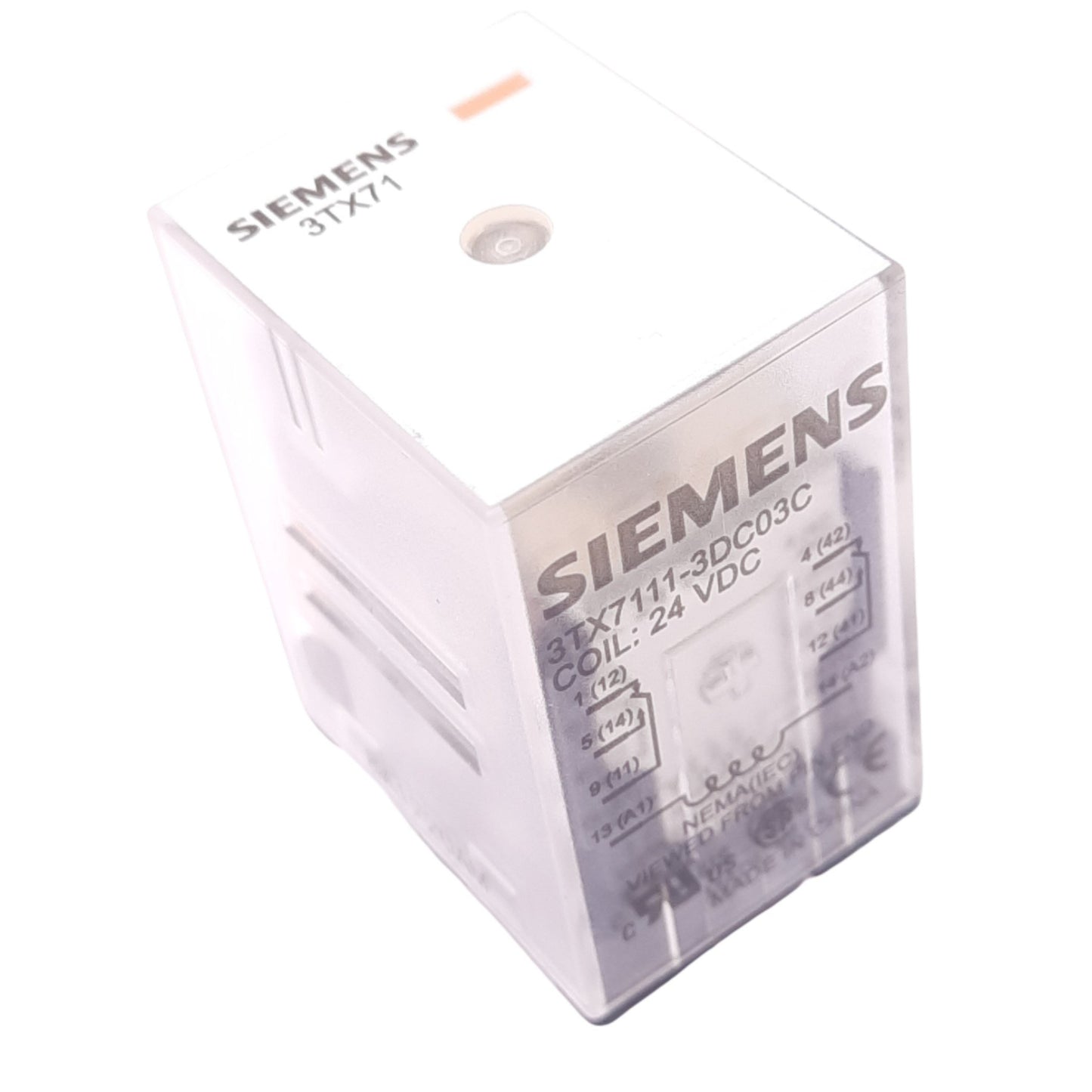 New Siemens 3TX7111-3DC03C Ice-Cube Relay, DPDT, 300VAC 12A Max, 24VDC Coil