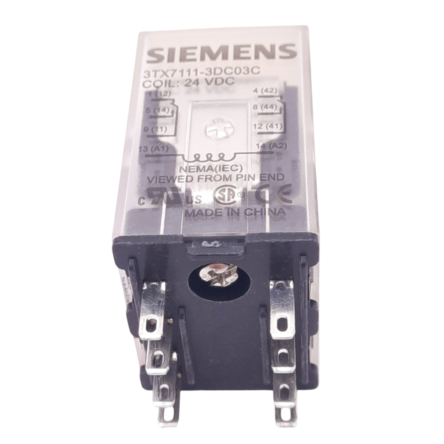 New Siemens 3TX7111-3DC03C Ice-Cube Relay, DPDT, 300VAC 12A Max, 24VDC Coil