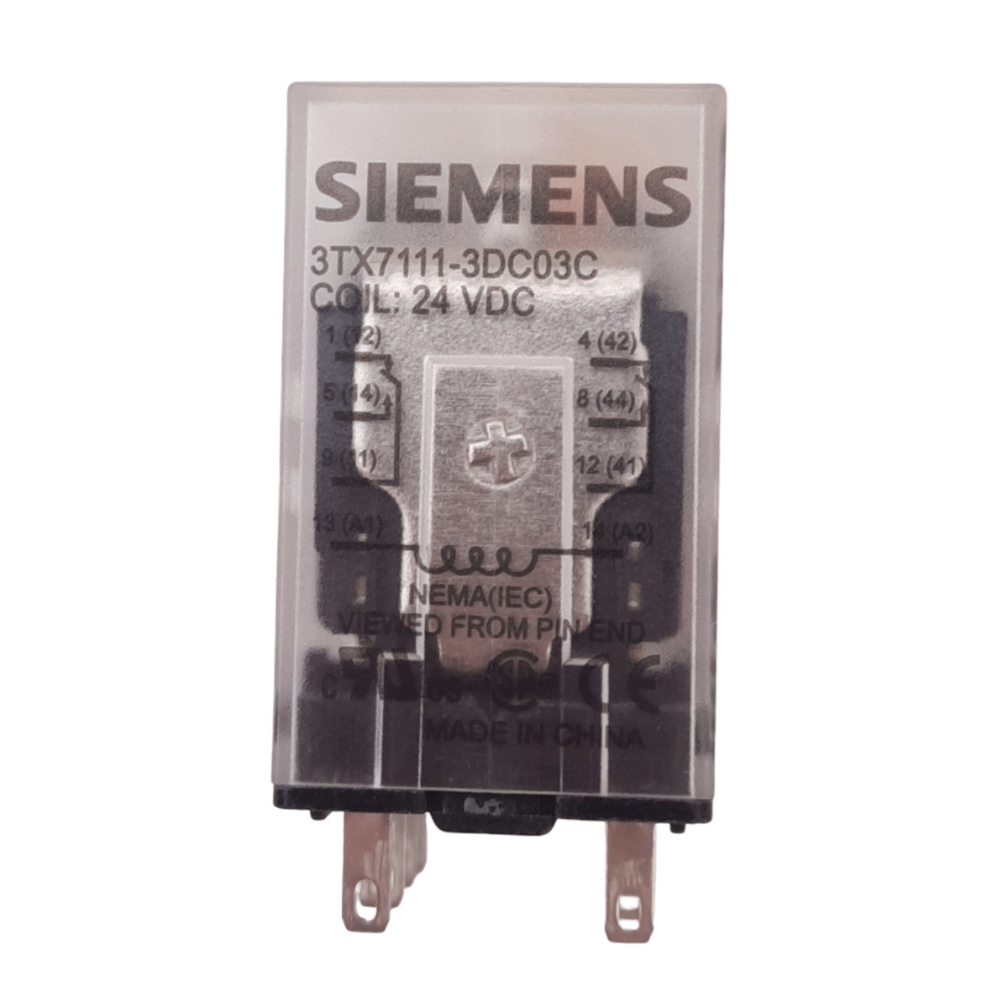 New Siemens 3TX7111-3DC03C Ice-Cube Relay, DPDT, 300VAC 12A Max, 24VDC Coil