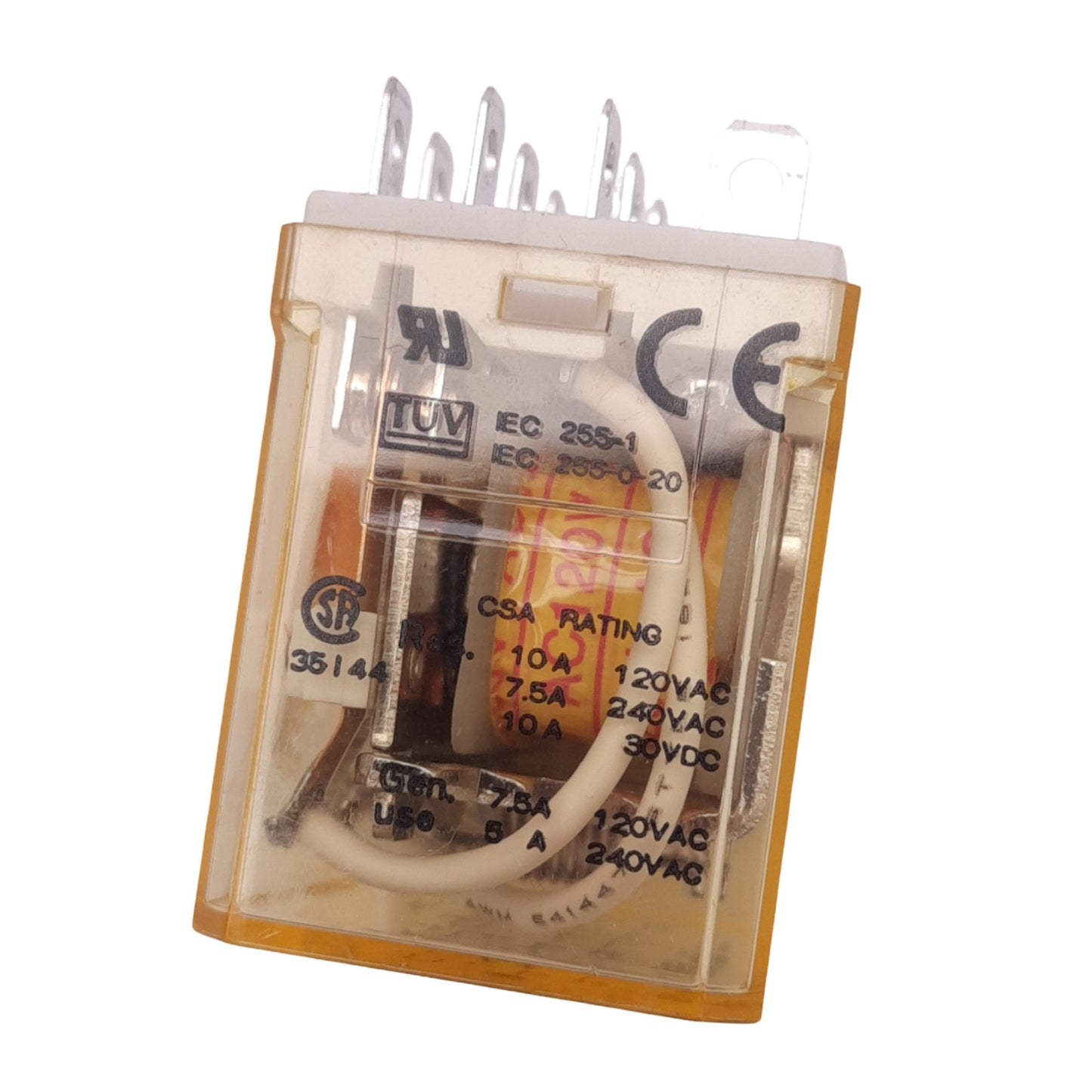 Used IDEC RH4B-U Ice-Cube Relay, 14-Pin, 4PDT, 240VAC 5A Max, 120VAC Coil