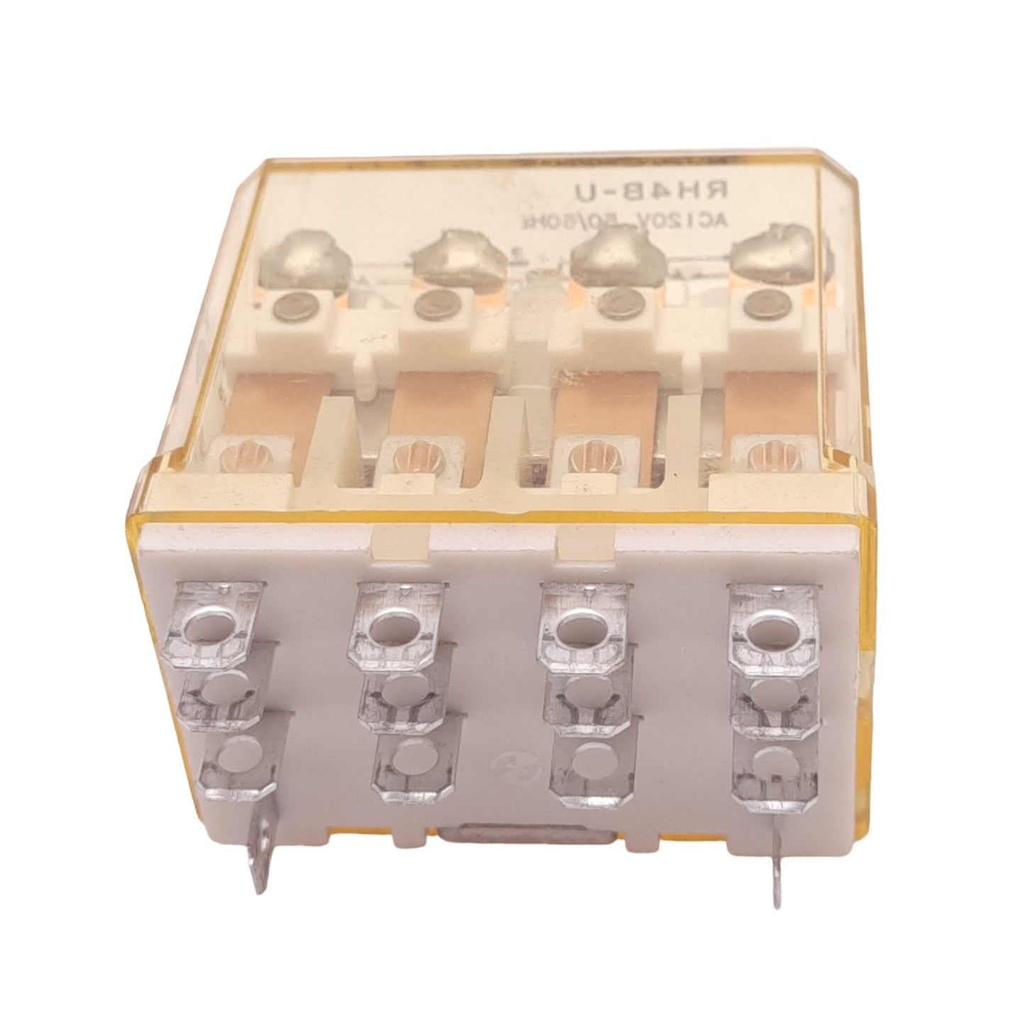 Used IDEC RH4B-U Ice-Cube Relay, 14-Pin, 4PDT, 240VAC 5A Max, 120VAC Coil