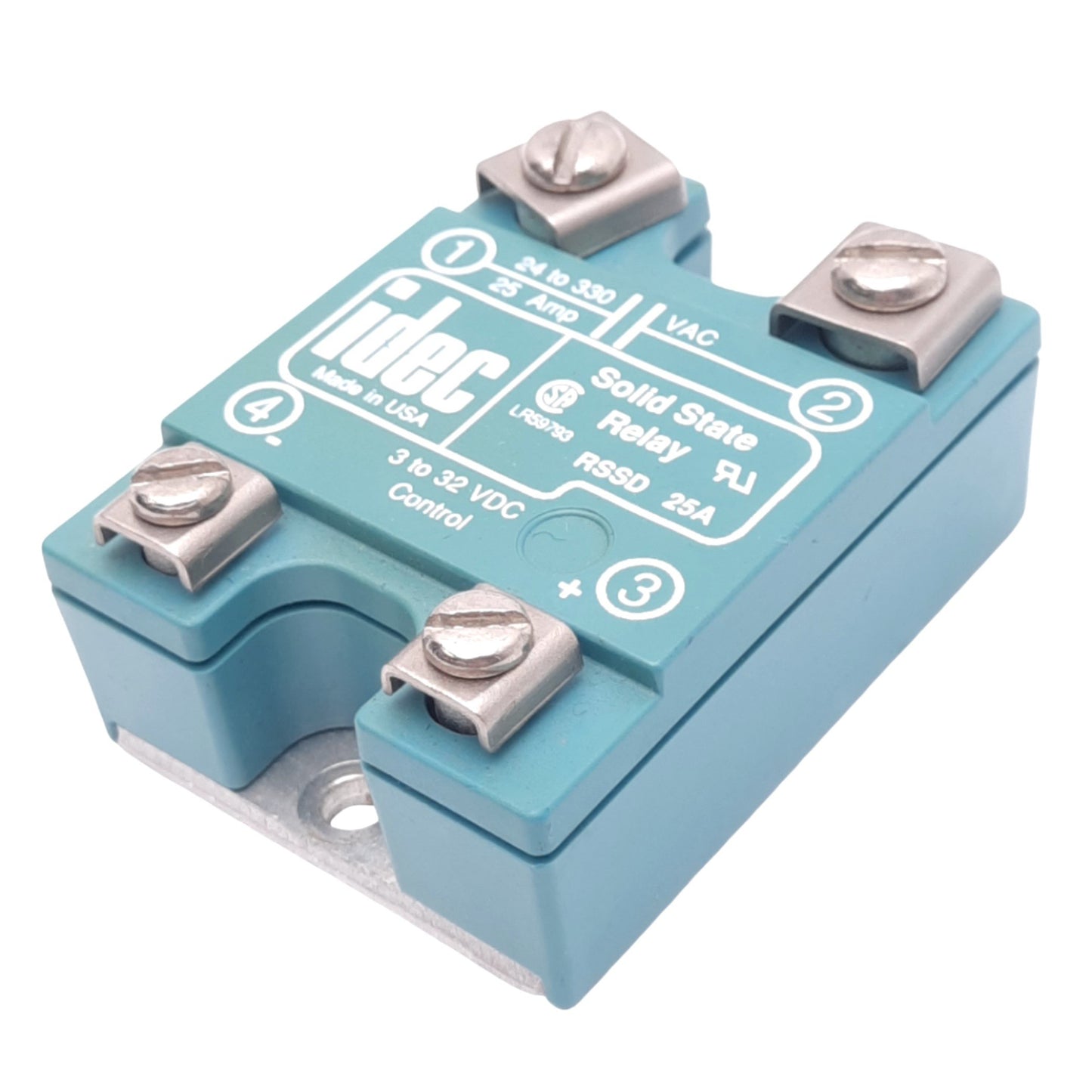 Used IDEC RSSD-25A Solid State Relay, 24-330VAC, 25A Max, 3-32VDC Control