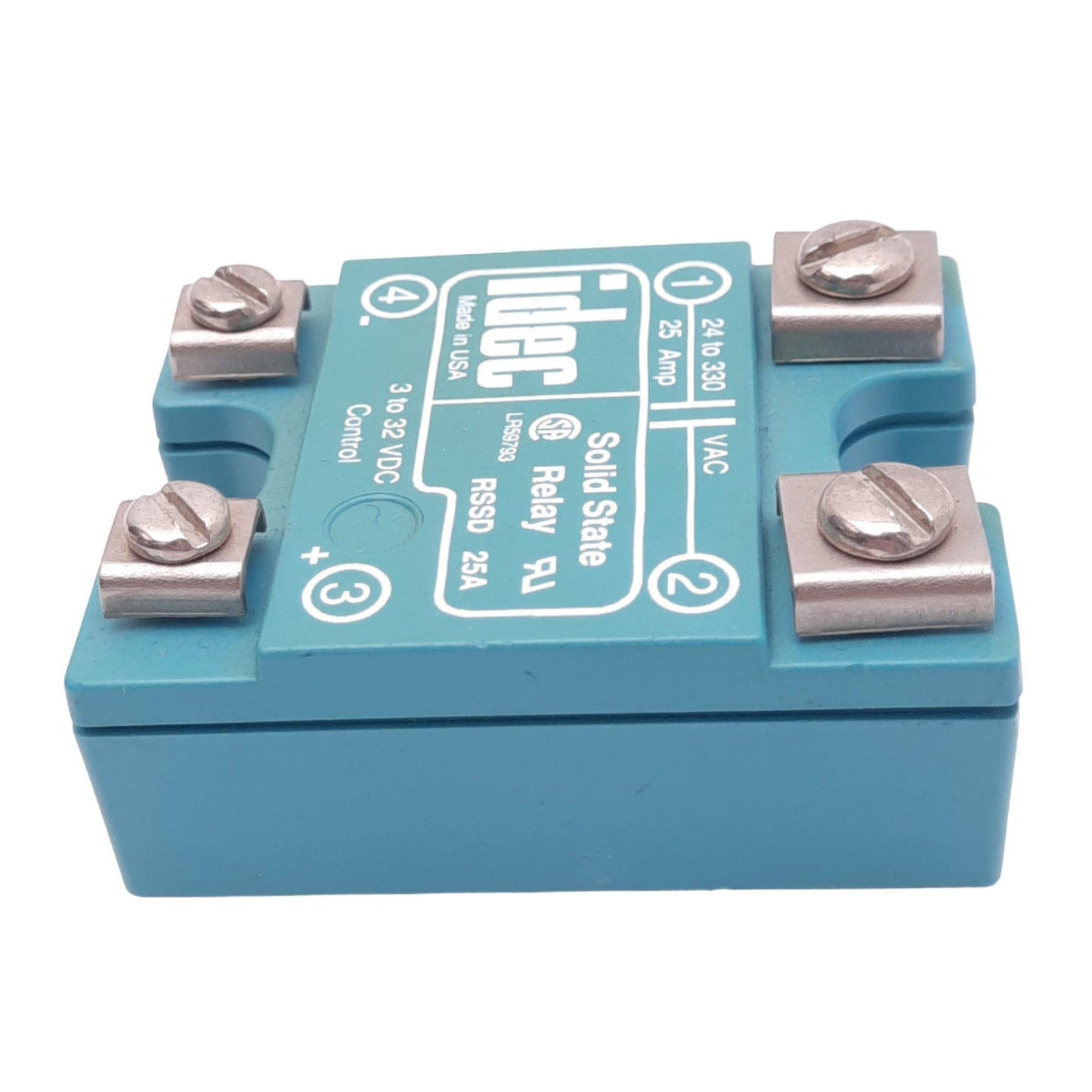 Used IDEC RSSD-25A Solid State Relay, 24-330VAC, 25A Max, 3-32VDC Control
