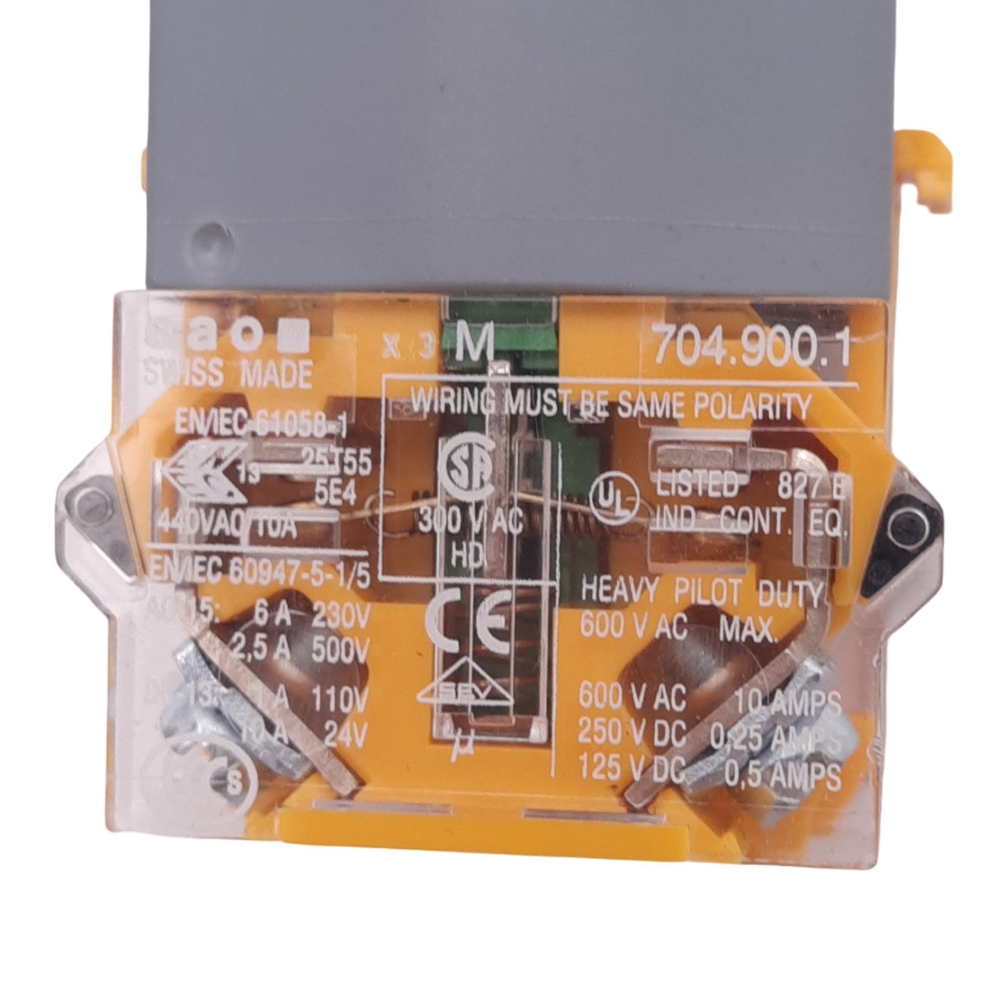 New – Open box EAO 704.950.5 704.900.1 Red Off Pushbutton, ø22.5mm, 1NO, 600VAC 10A Max