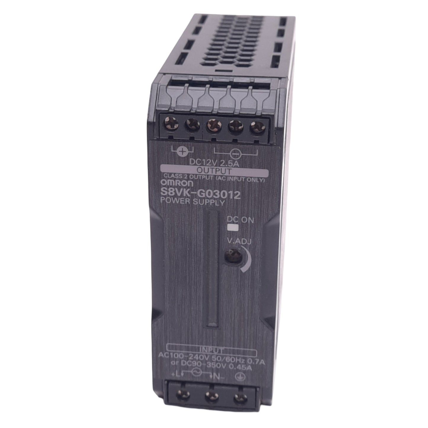 Used Omron S8VK-G03012 Power Supply, 100-240VAC In, 12VDC 2.5A Out, 30W Max, DIN Rail