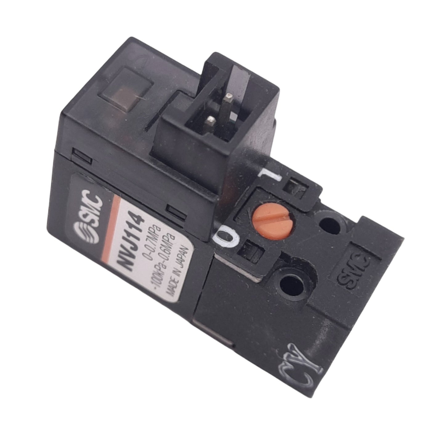 Used SMC NVJ114 Pneumatic Solenoid Valve, 3-Port, 0-0.7MPa Max, 24VDC Coil