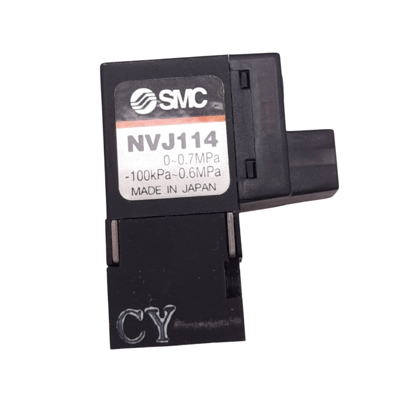 Used SMC NVJ114 Pneumatic Solenoid Valve, 3-Port, 0-0.7MPa Max, 24VDC Coil